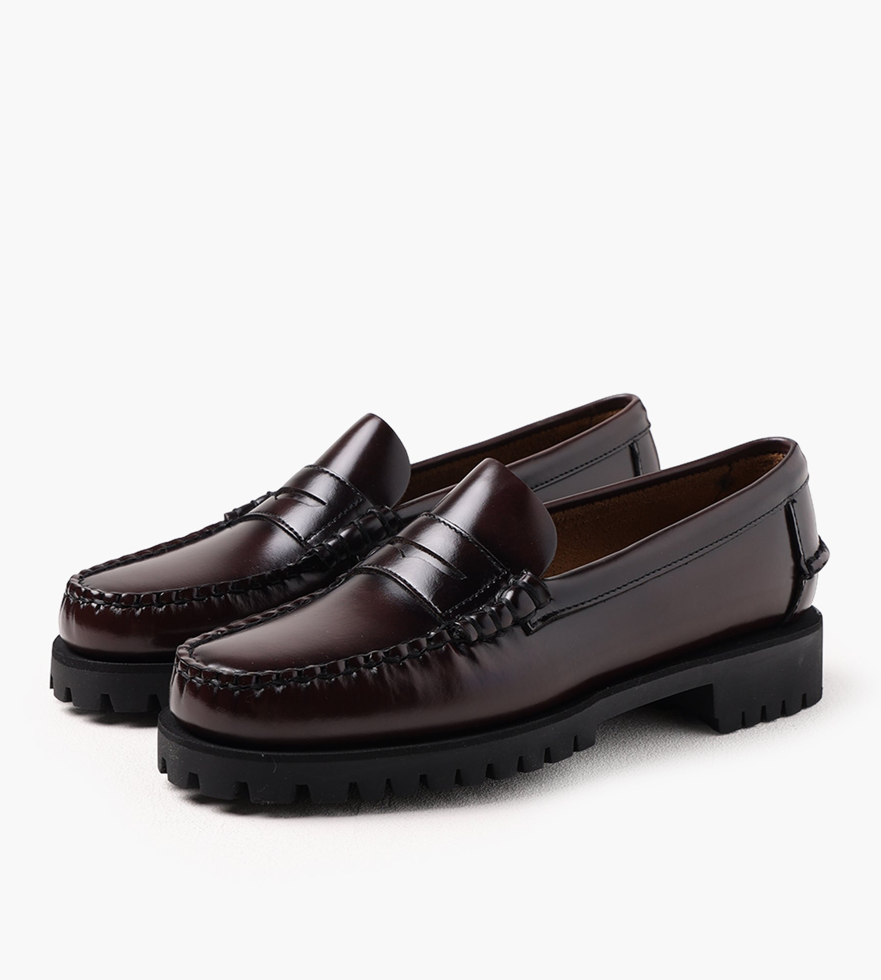 Sebago Dan Lug Woman Brown Burgundy