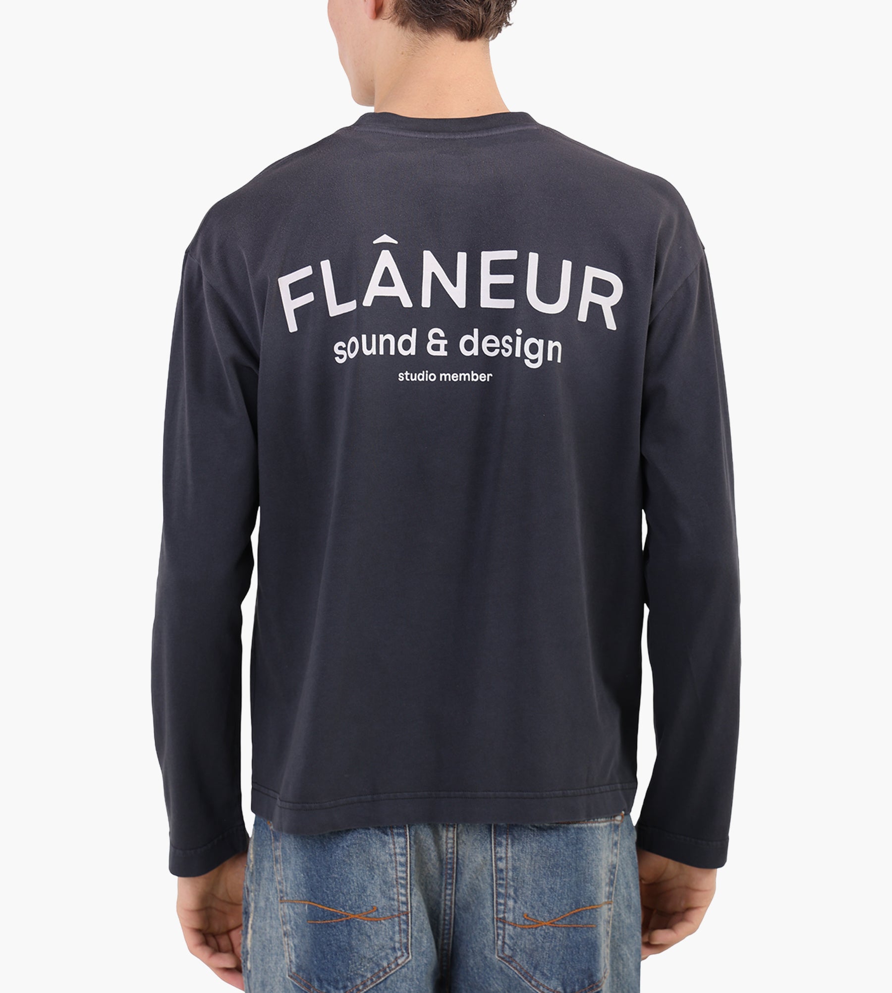 Flâneur Sound & Design Longsleeve Washed Washed Black