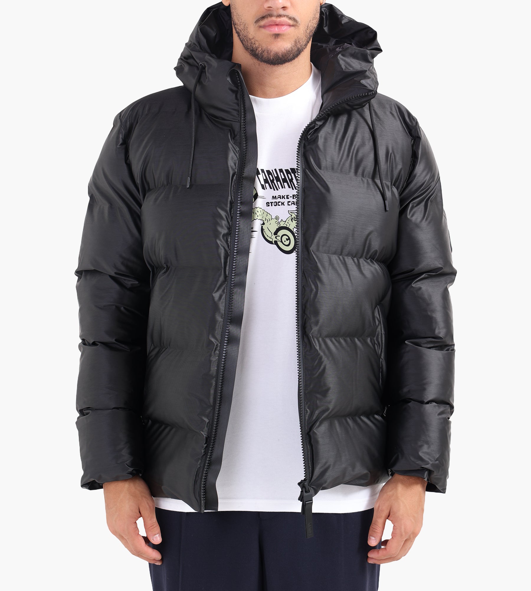 Rains Alta Puffer Jacket W3T3 Black Grain