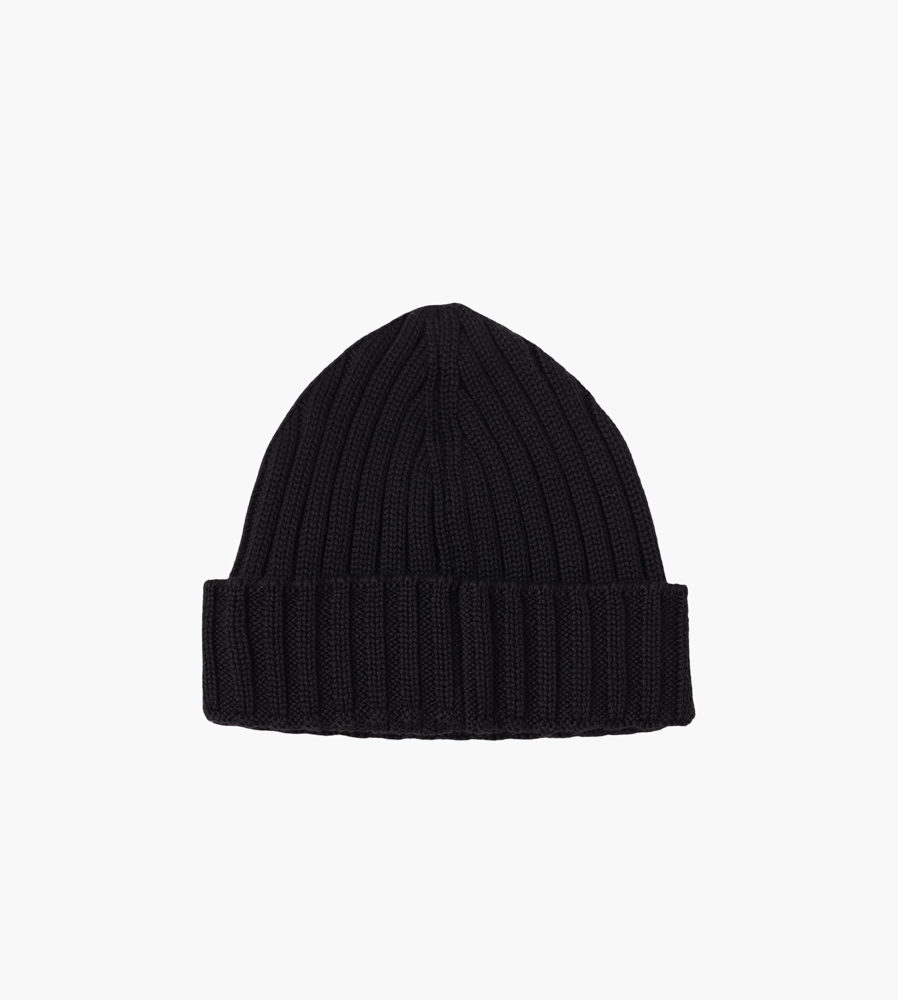 C.P. Company Accessories Knit Cap In Extrafine Merino Wool Black