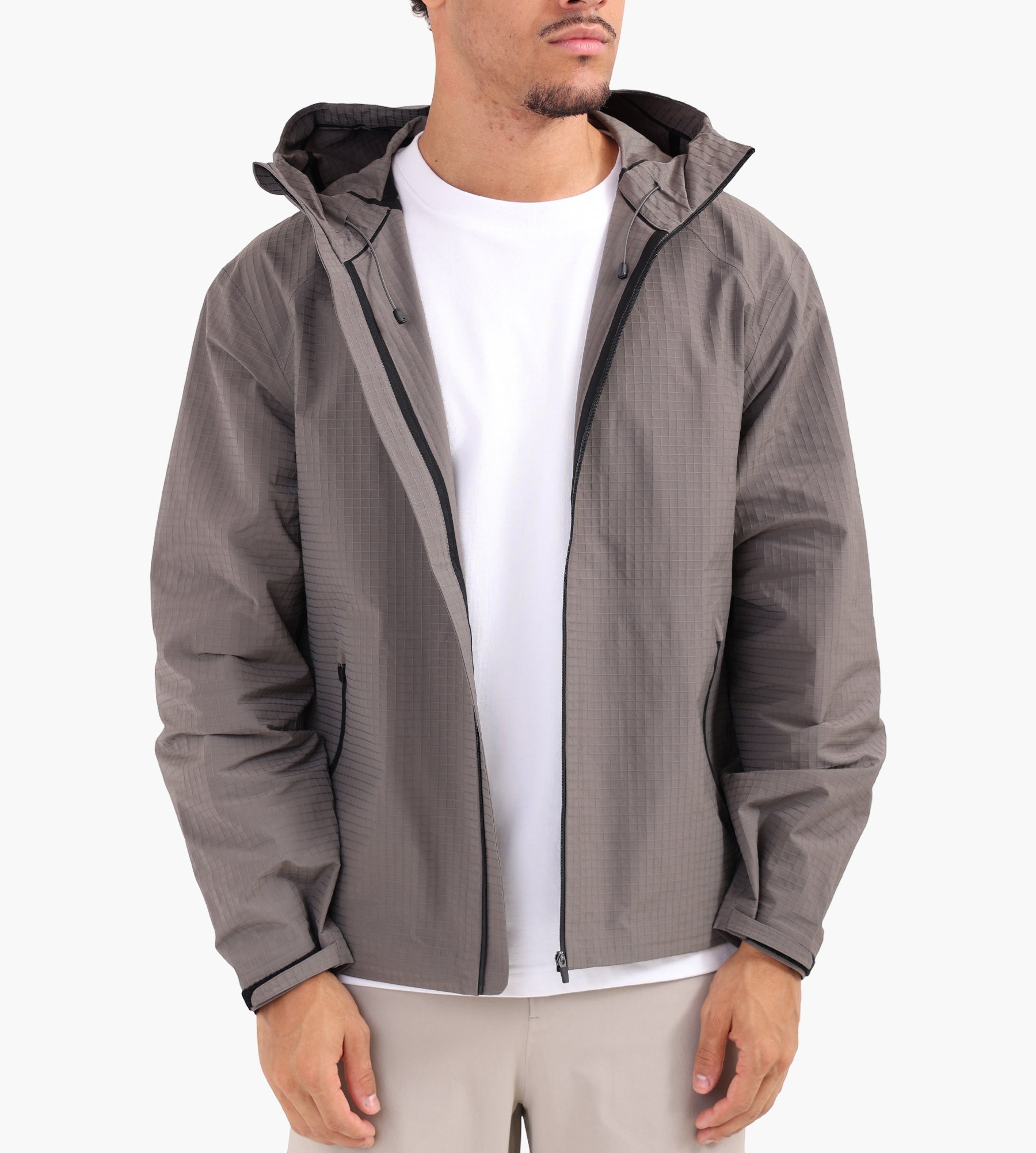 Hiking Patrol Waypoint Ripstop Hooded Jacket Dark Taupe