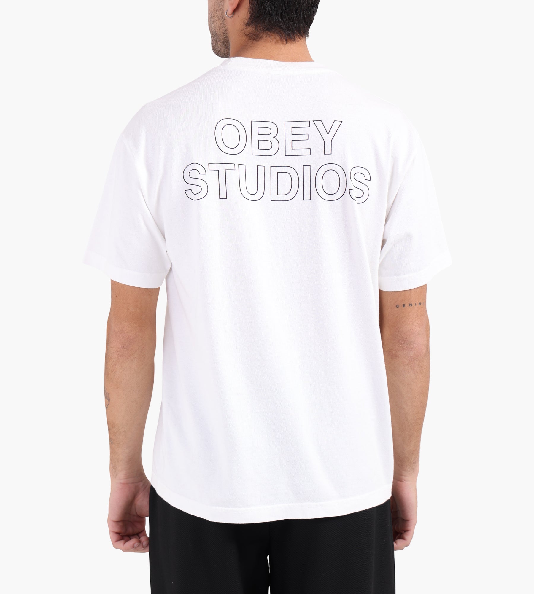 Obey Obey Studios Outline Tee Pigment Vintage White