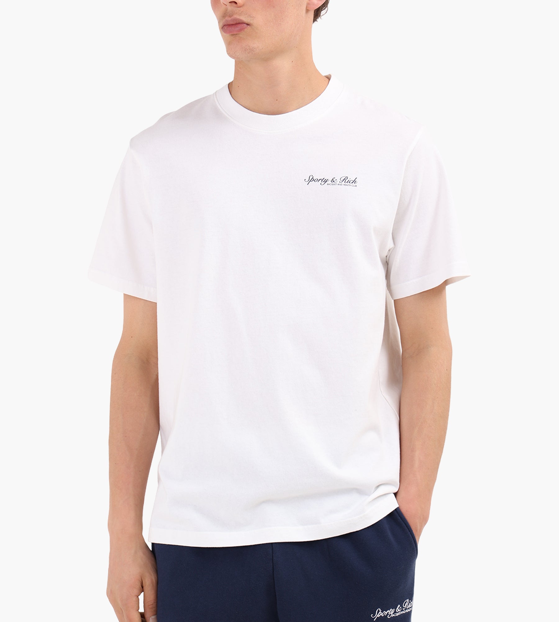 Sporty & Rich Syracuse T-Shirt White Navy