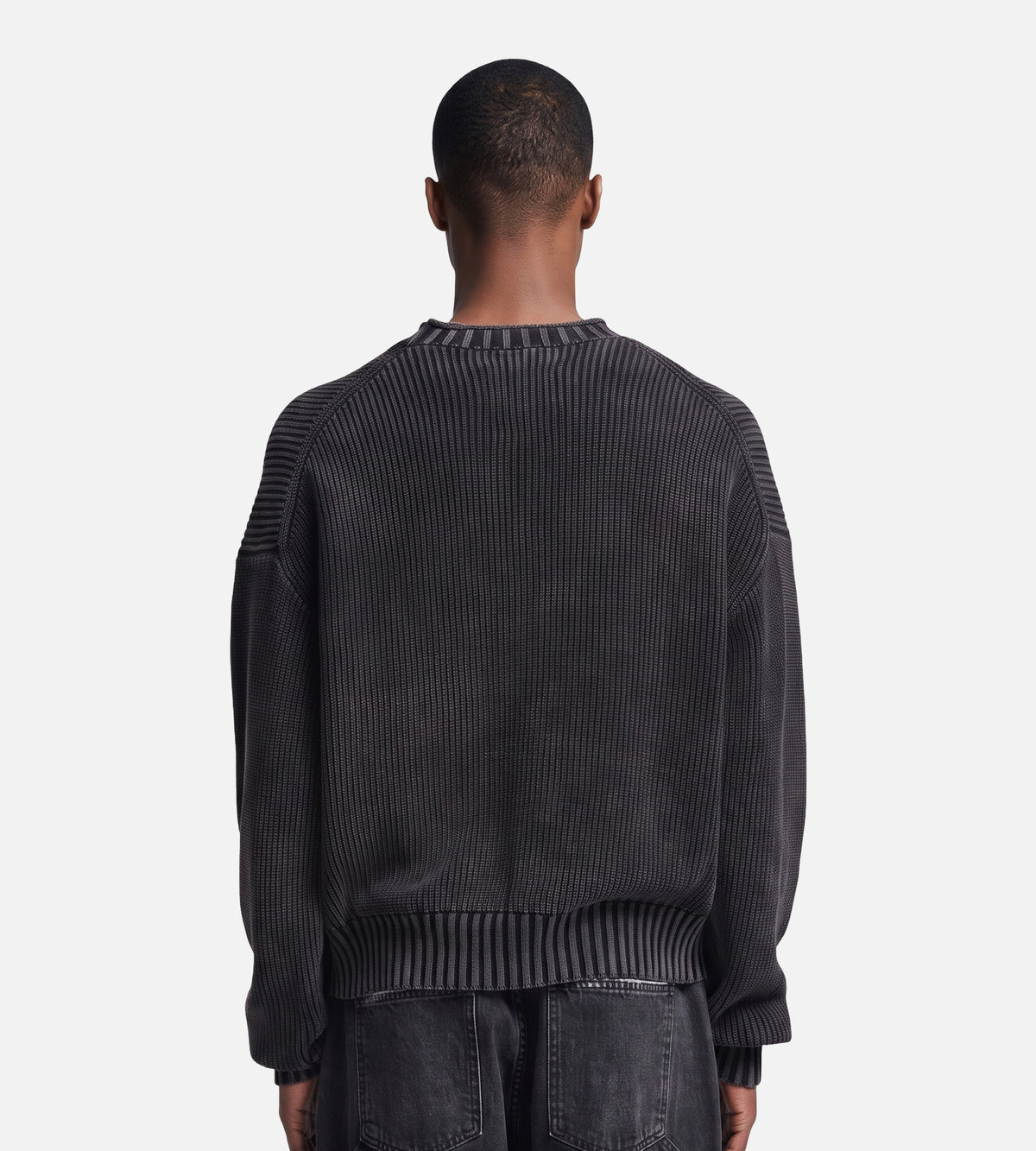 Bram's Fruit Stamp Knit Charcoal Black