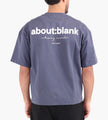 about:blank Box T-Shirt Cotton Smoke Blue Ecru