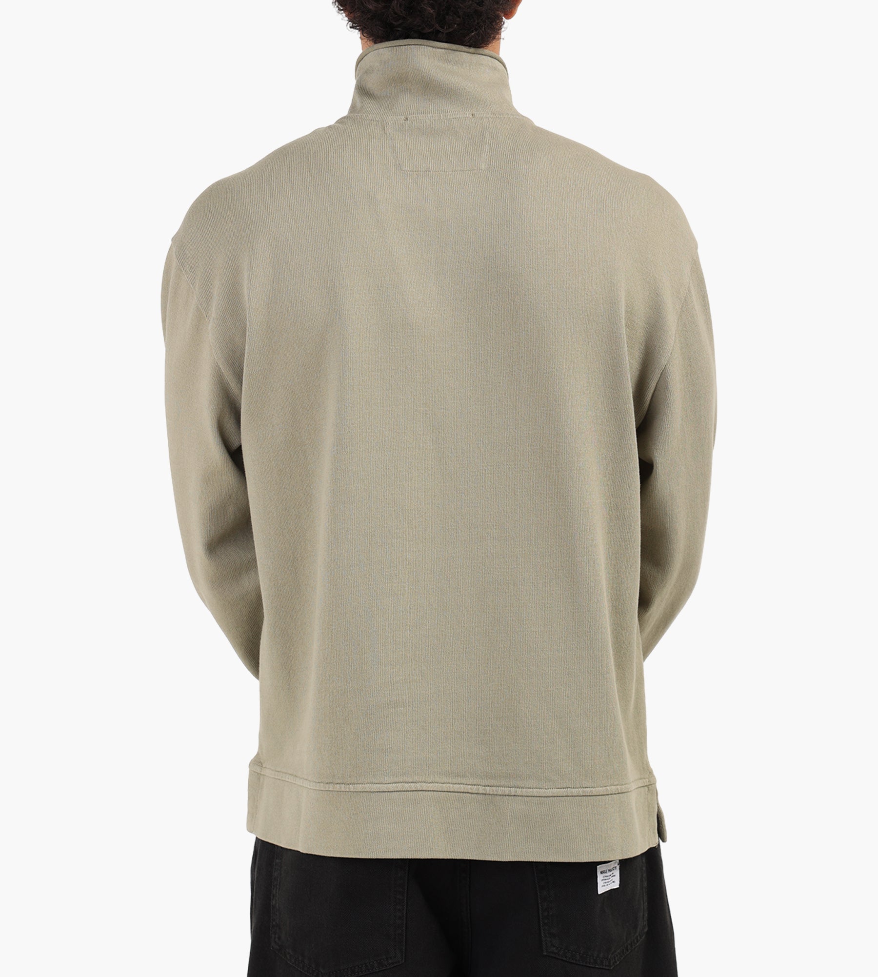 C.P. Company Polo Collar In 10/2 Combed Jersey Moss Gray