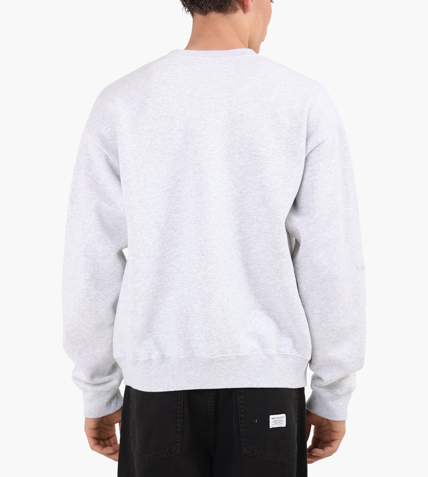 Sporty & Rich Beverly Script Crewneck Heather Gray Navy
