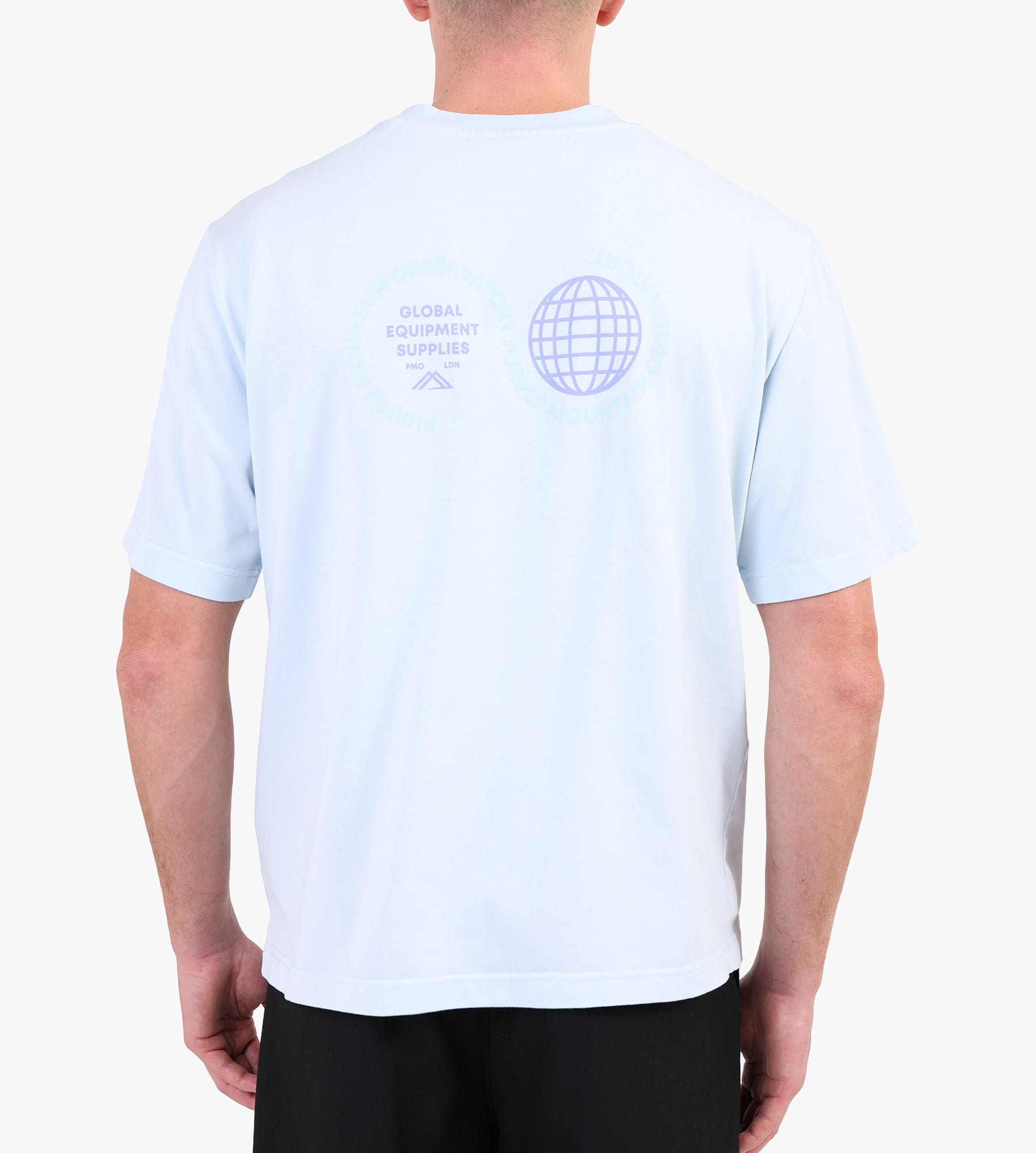 Purple Mountain Observatory Globe Tee Sky Blue