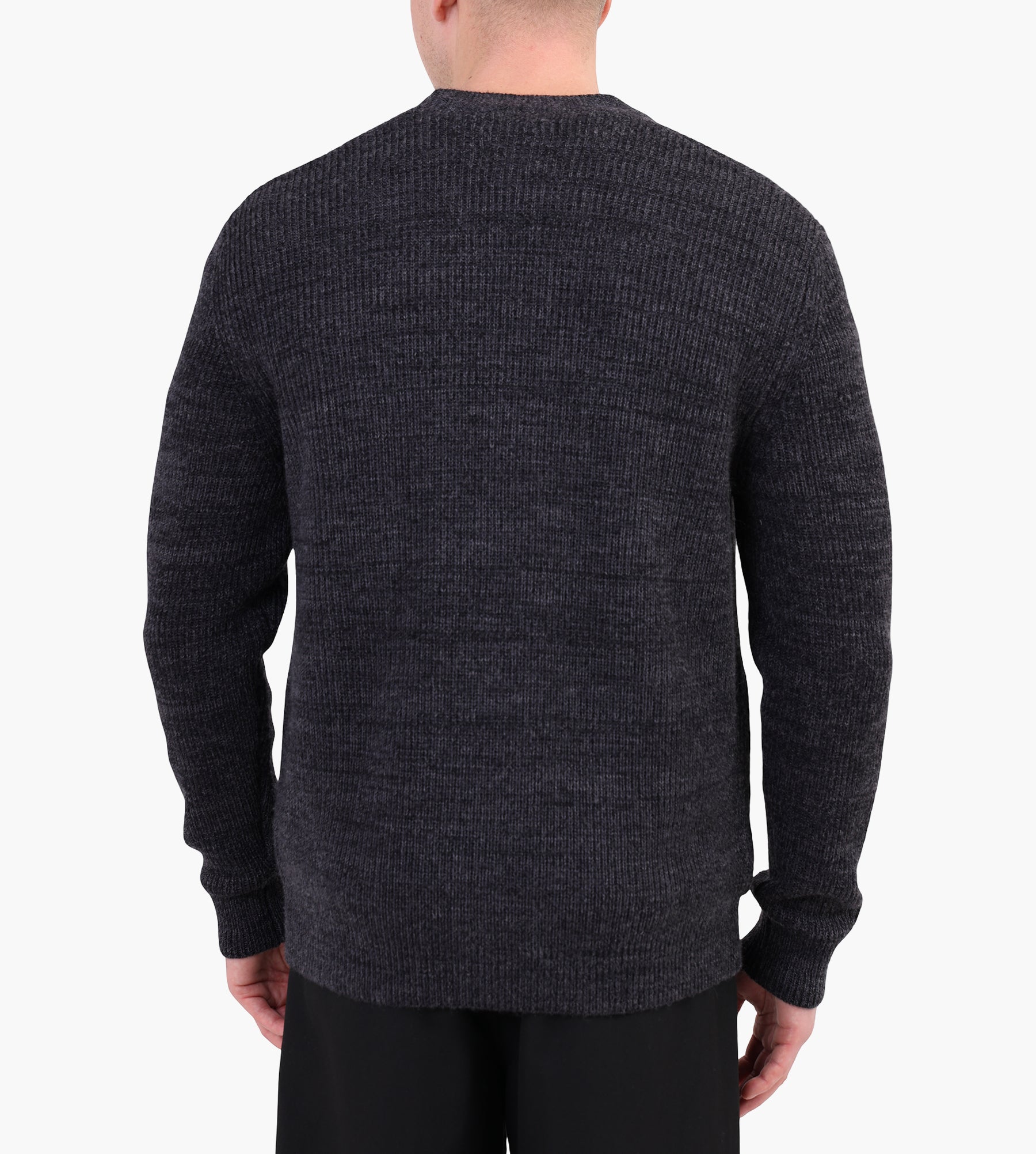 Norse Projects Loki Wool Cotton Rib Cardigan Dark Grey Melange