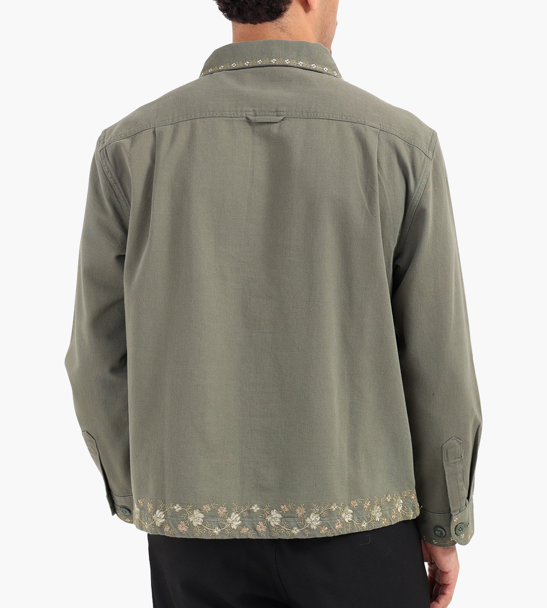 Corridor Embroidered Military Jacket Olive