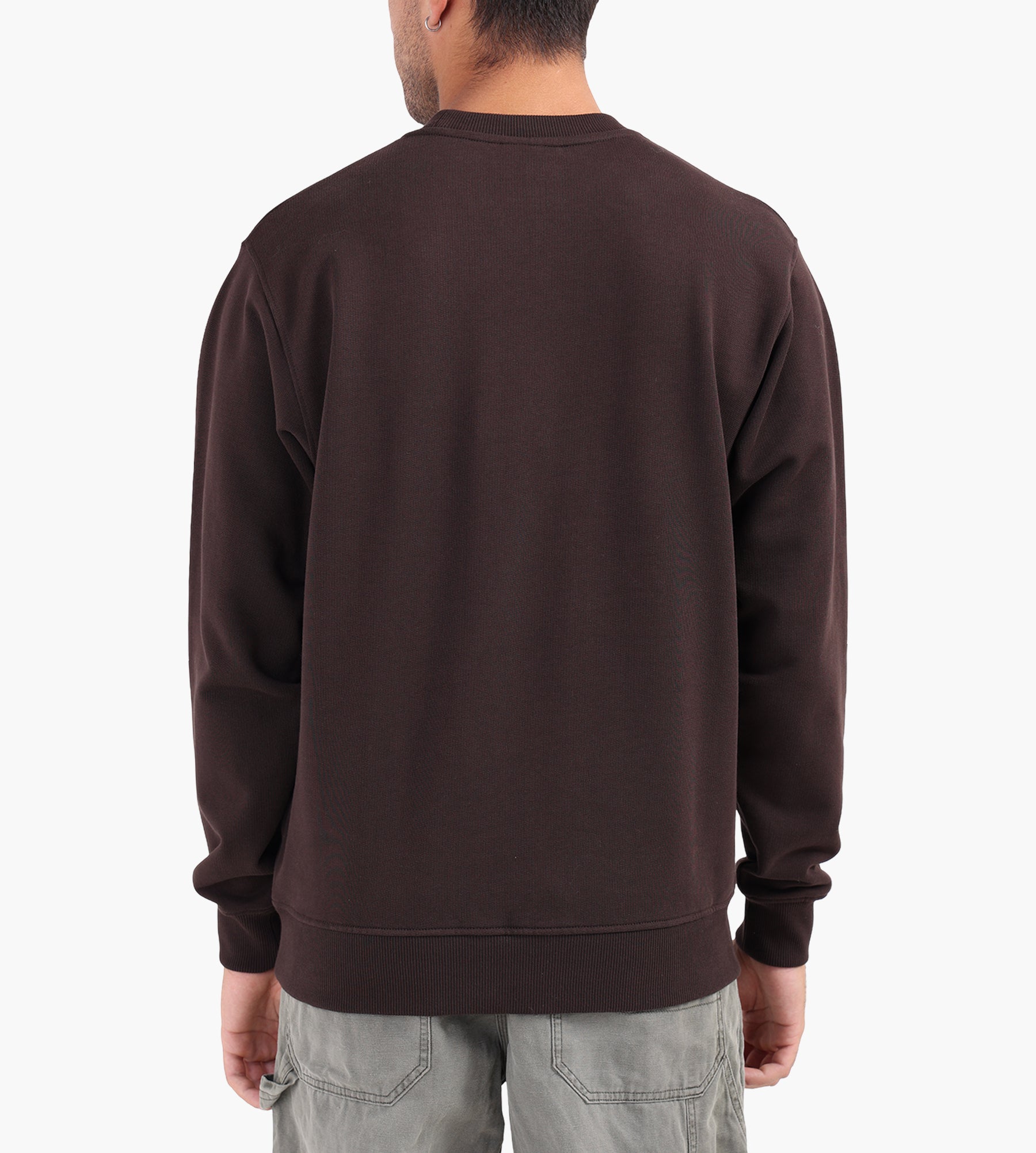 Drôle de Monsieur Le Sweatshirt Slogan Classique Dark Brown