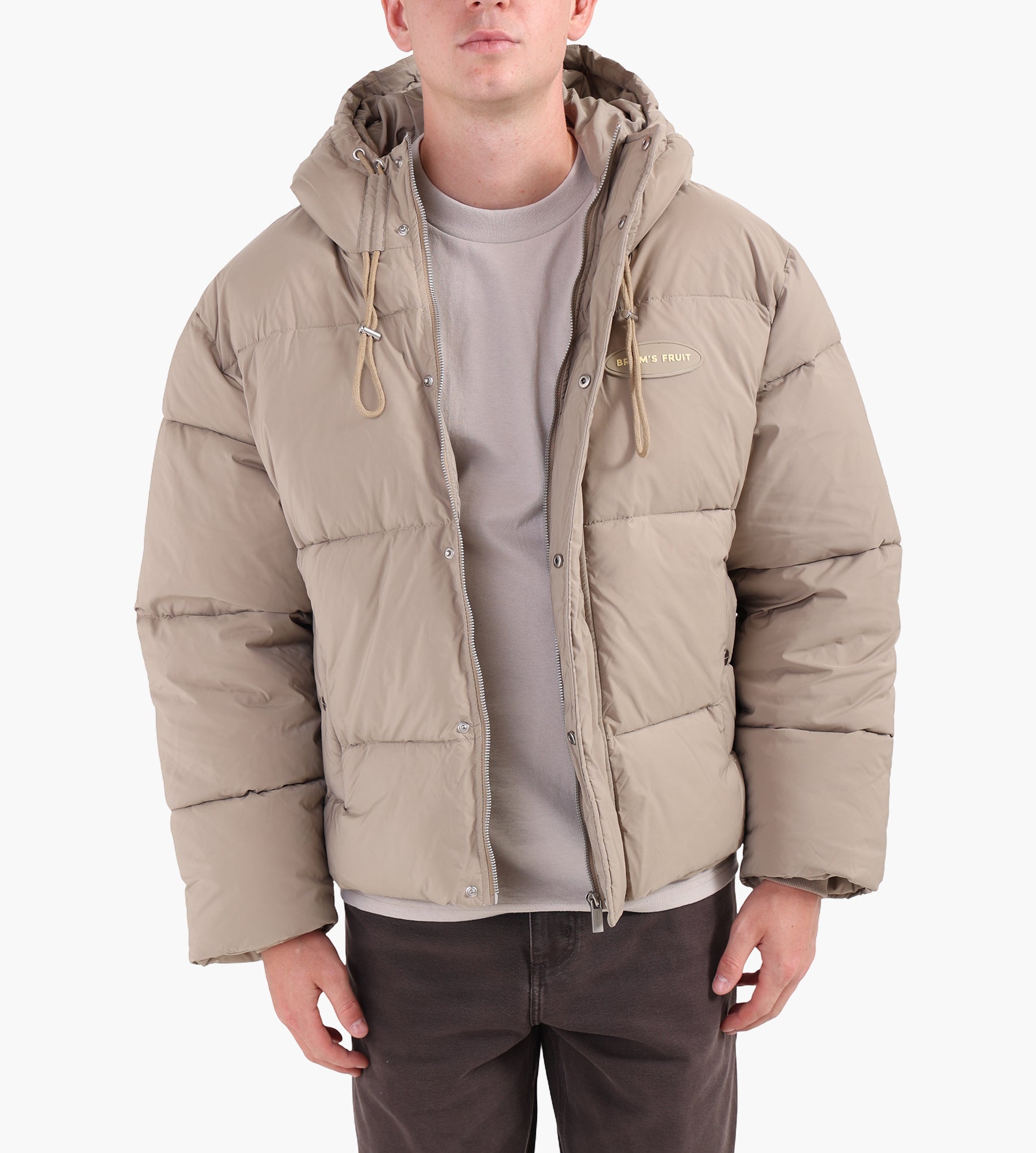 Bram's Fruit Hooded Puffer Jacket Khaki