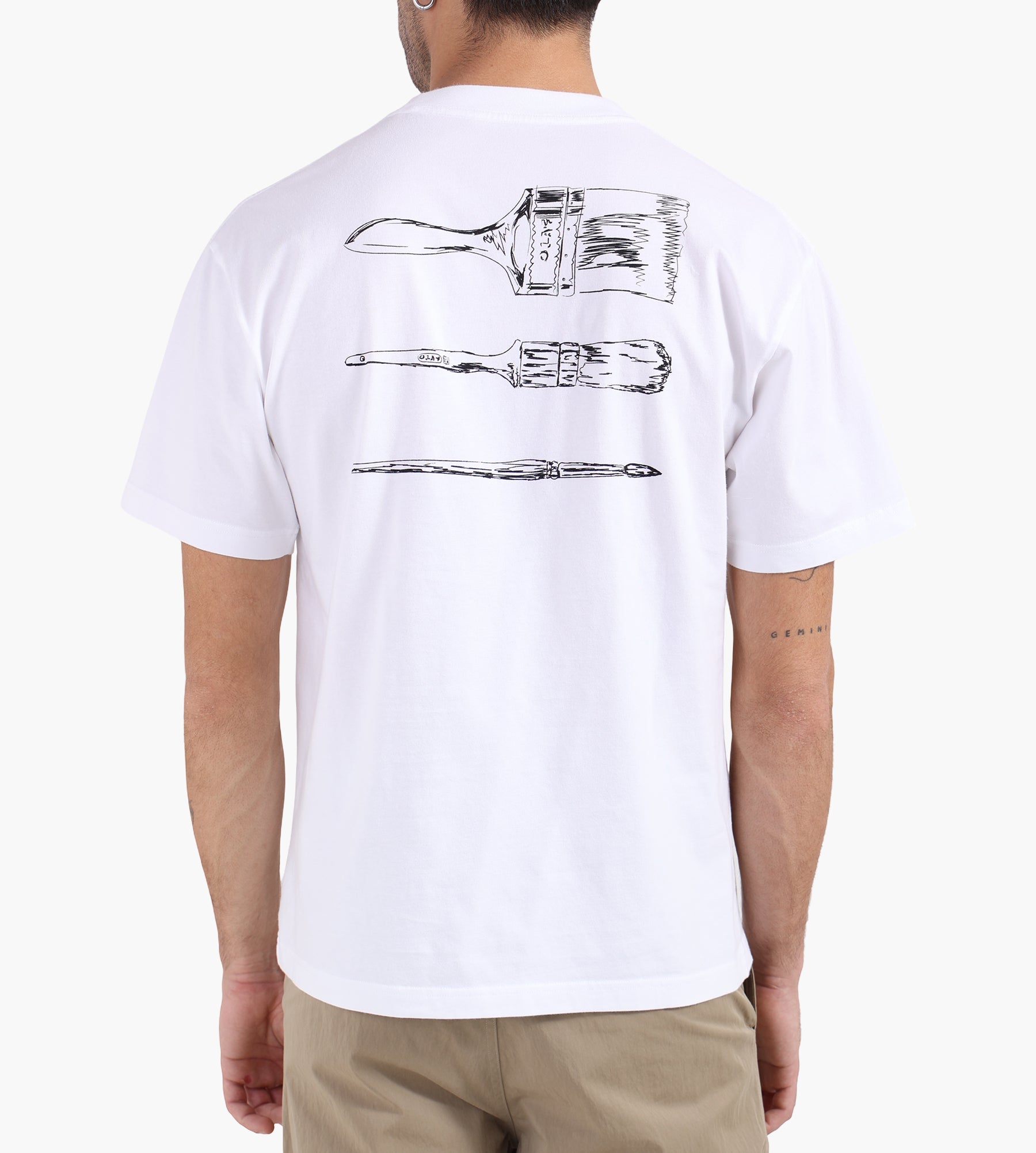 OLAF Paintbrush Graphic Tee Optical White