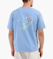 Drôle de Monsieur Esquisse Slogan T-Shirt Light Blue