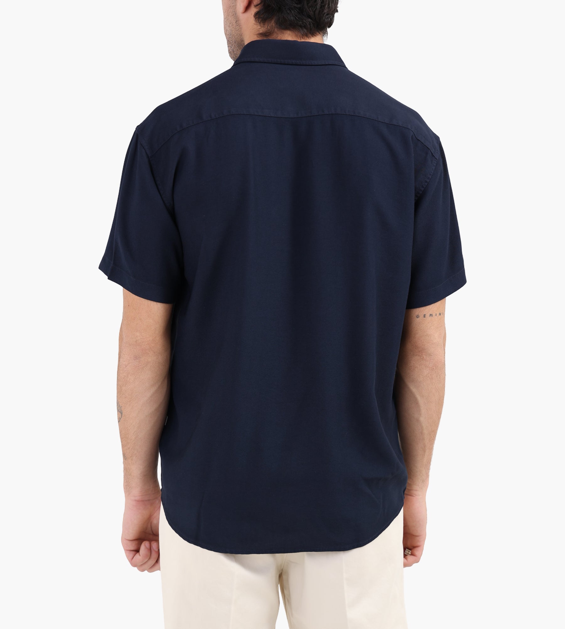 NN.07 Deon Short Sleeve Shirt 5027 Navy Blue - NN.07 - Clothing