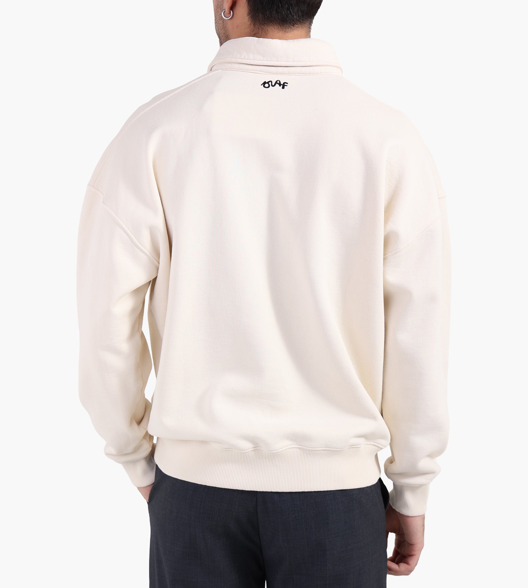 OLAF Script Friends Oversized Polo Off White - OLAF - Clothing