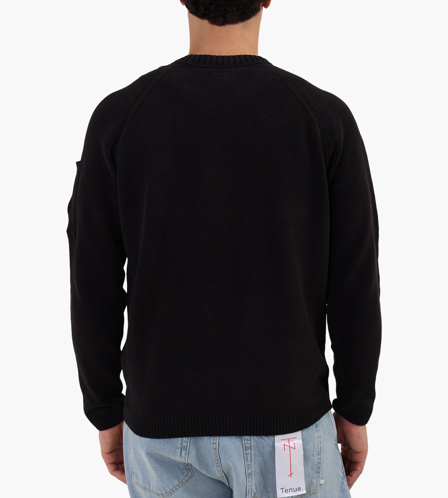 C.P. Company Cotton Chenille Crewneck Lens Black