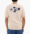 Arte Antwerp Back Graphic Knit T-shirt Cream