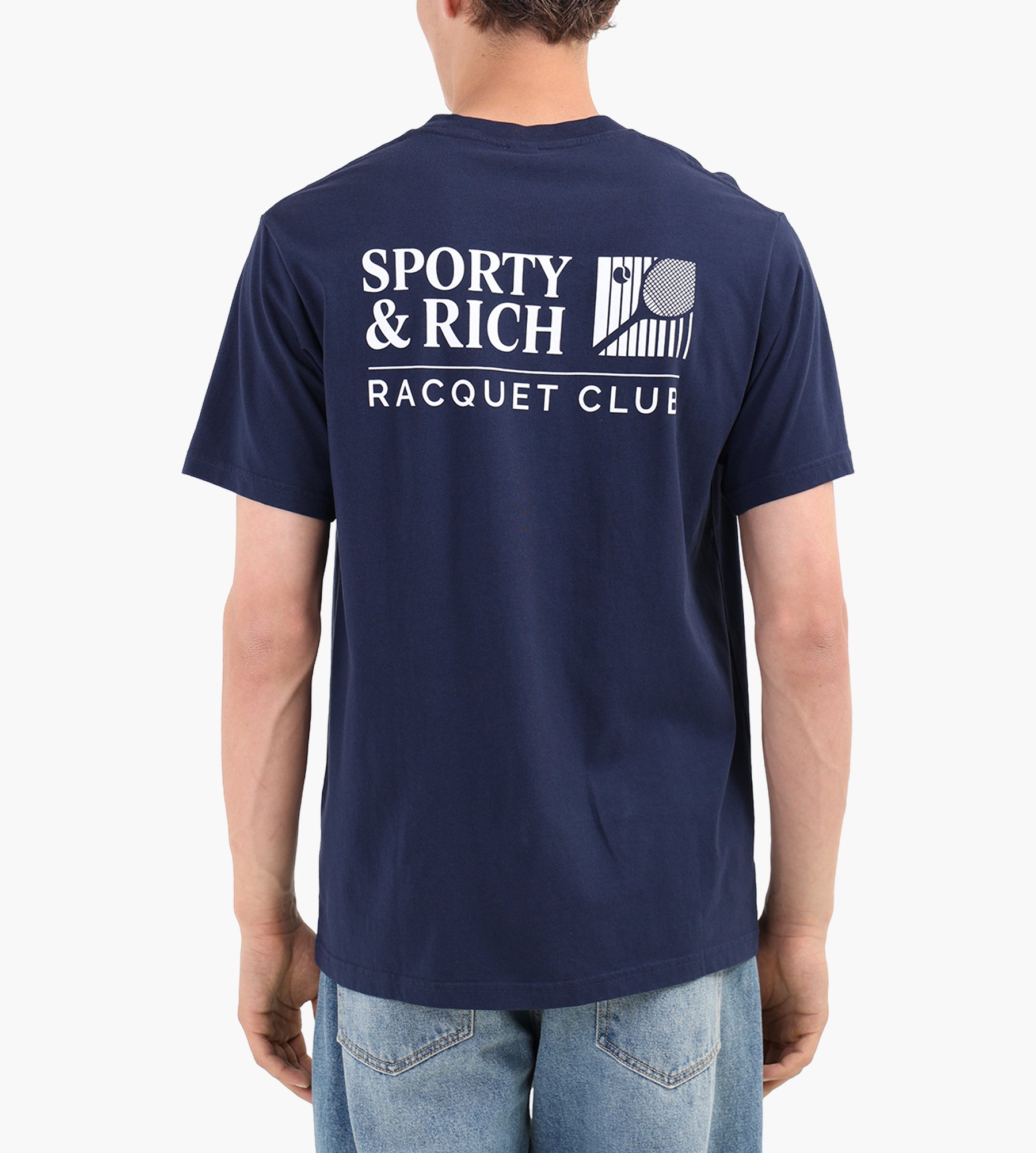 Sporty & Rich Promo T-Shirt Dark Navy White