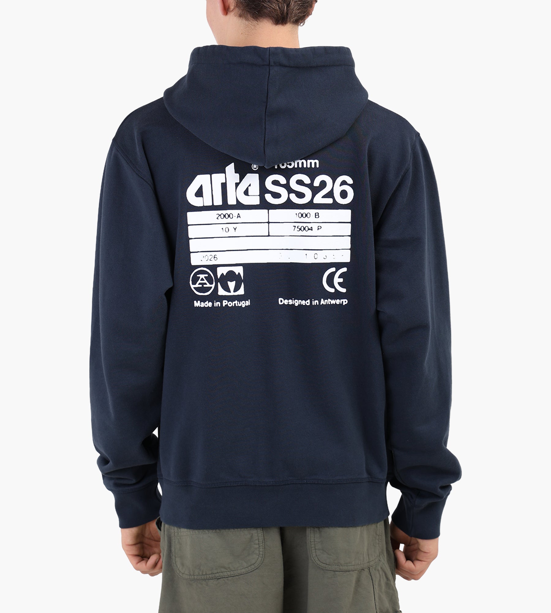 Arte Antwerp Back SS26 Hoodie Navy