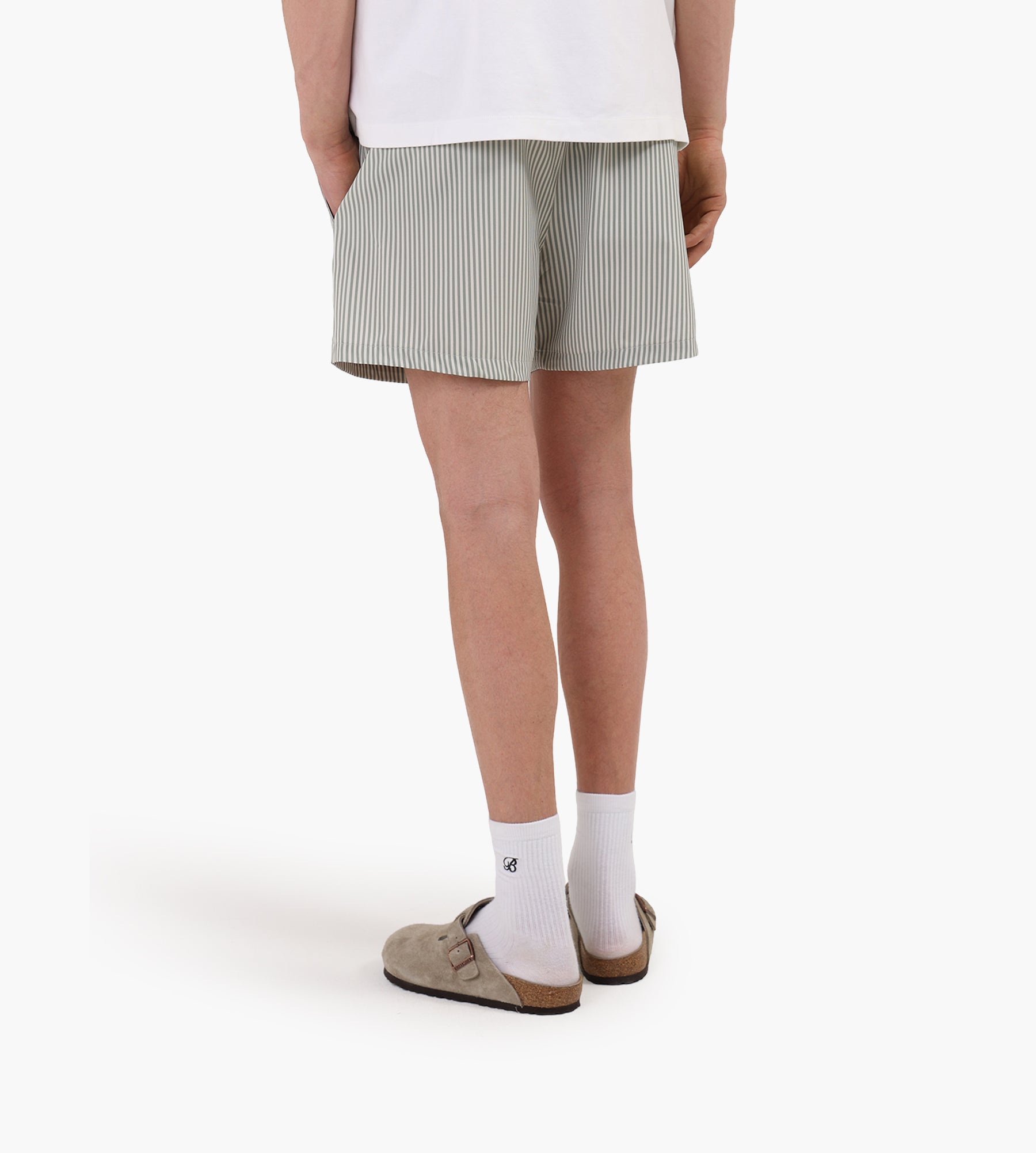 NN.07 Holiday Shorts 10039 Green Stripe
