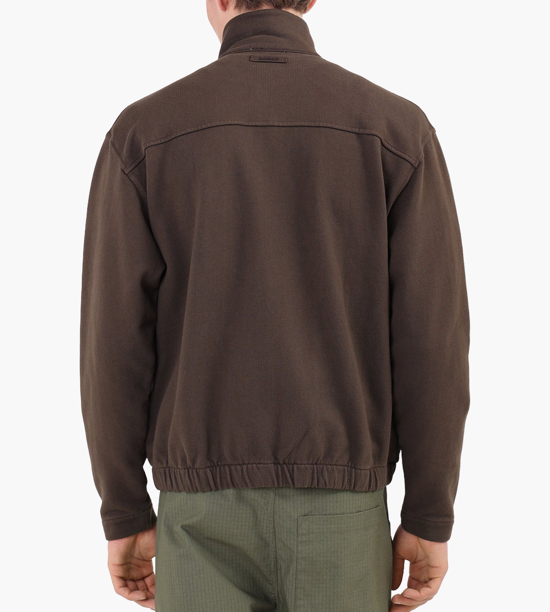 Norse Projects Hornidal Relaxed Organic Loopback Track Jacket Delicioso Brown