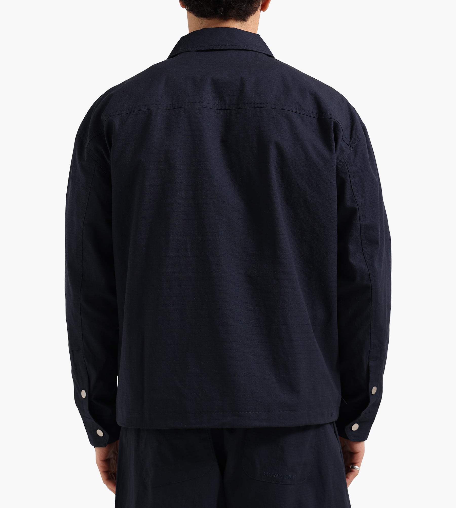 Bram's Fruit Ripstop Text Logo Jacket Navy