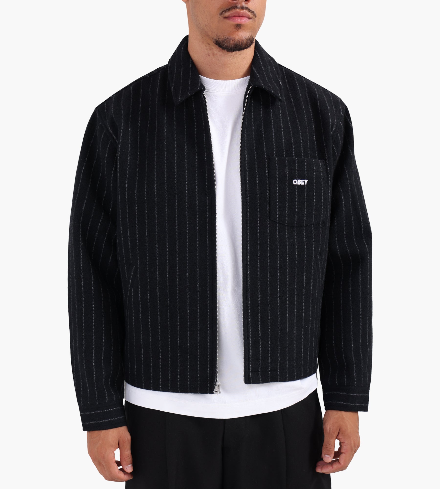 Obey Obey Vernon Zip Jacket Navy Multi