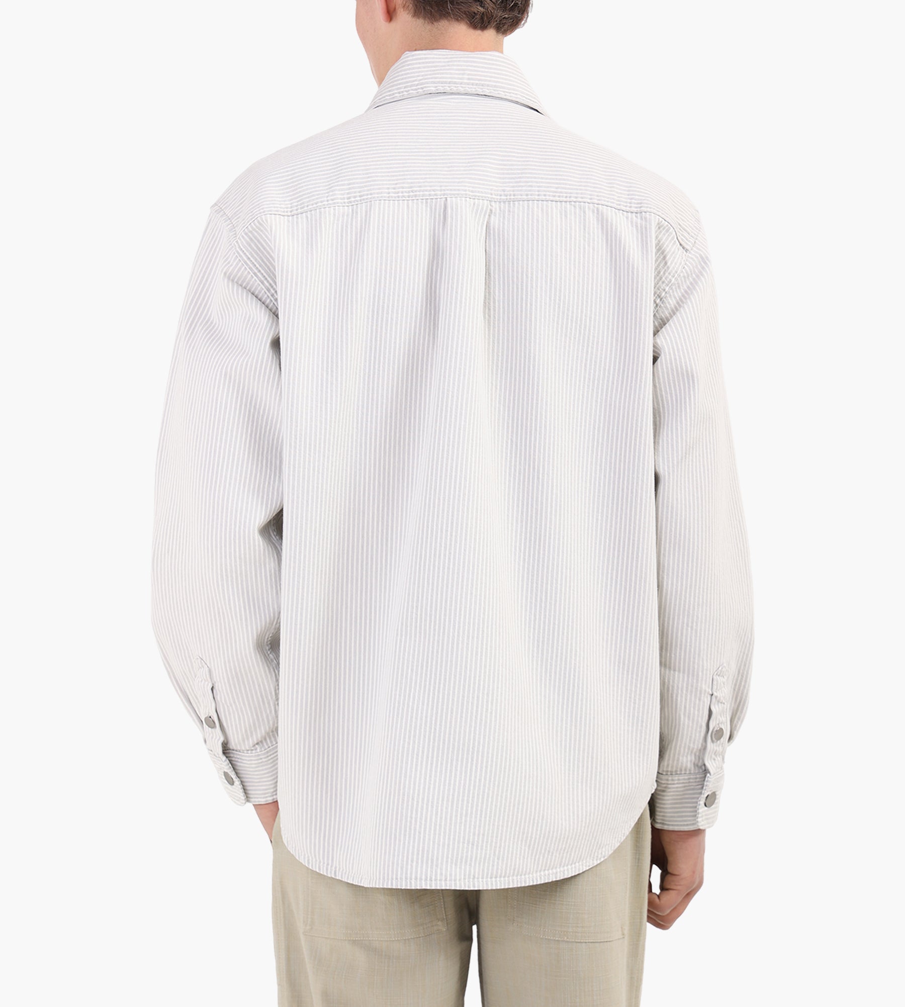 Carhartt WIP Mercer Shirt Jac Mercer Stripe Graphite Wax Bleached