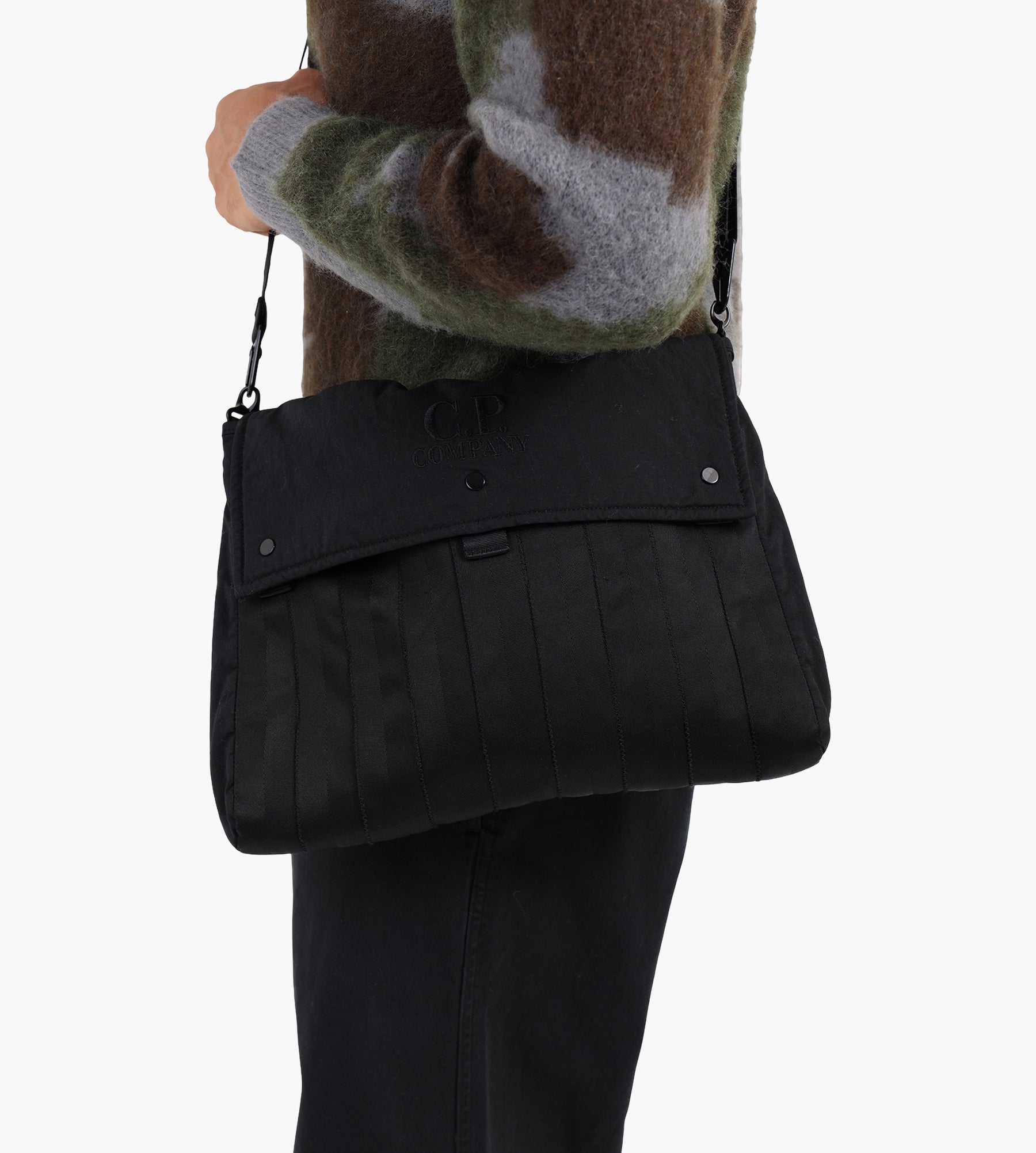 C.P. Company Accessories Bag In Herringbone Black