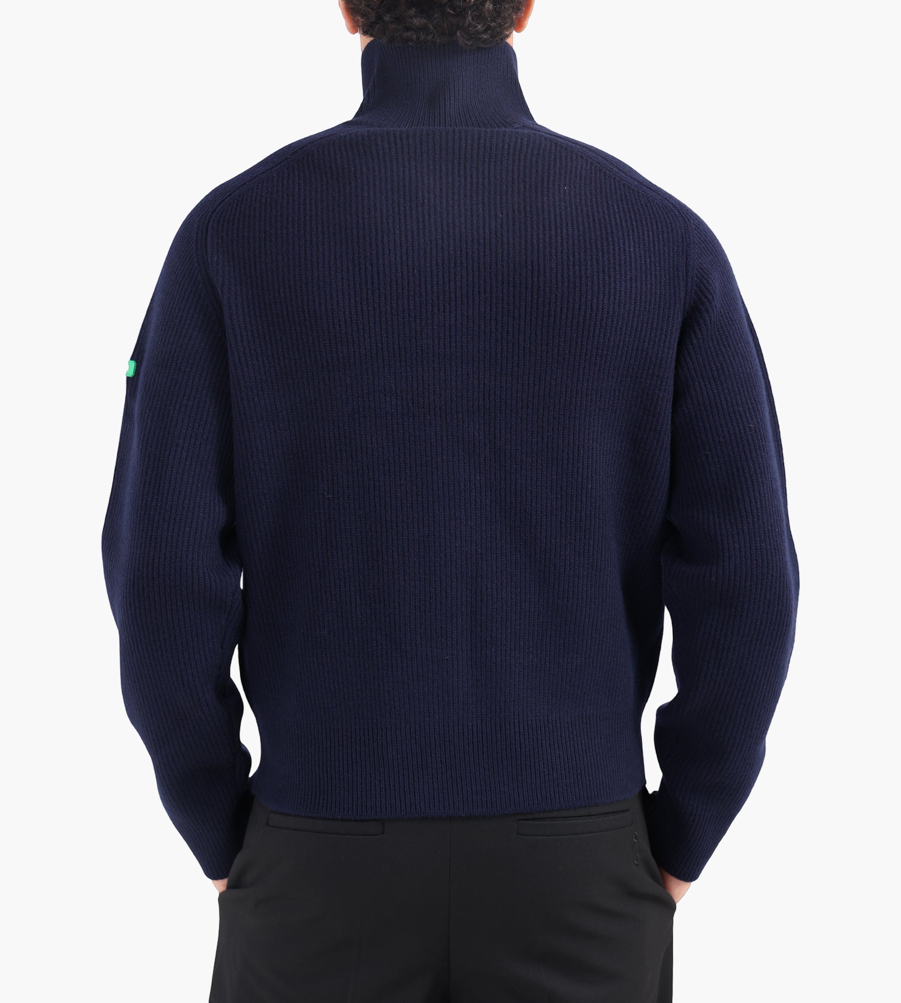 Flâneur Badge Knit Cardigan Navy