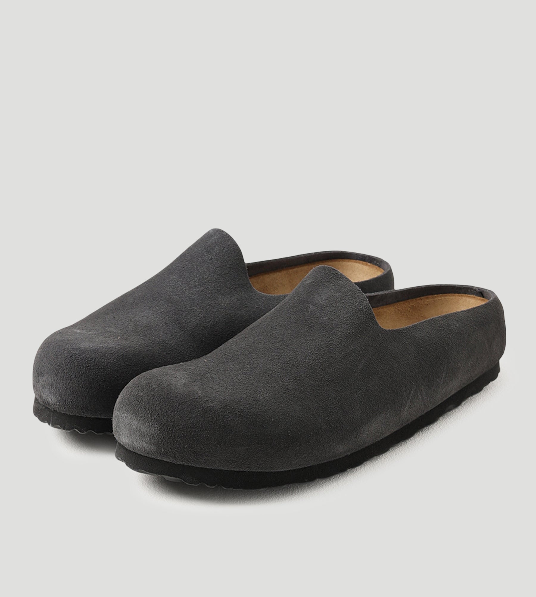 Birkenstock Amsterdam Wrapped Suede Leather Charcoal