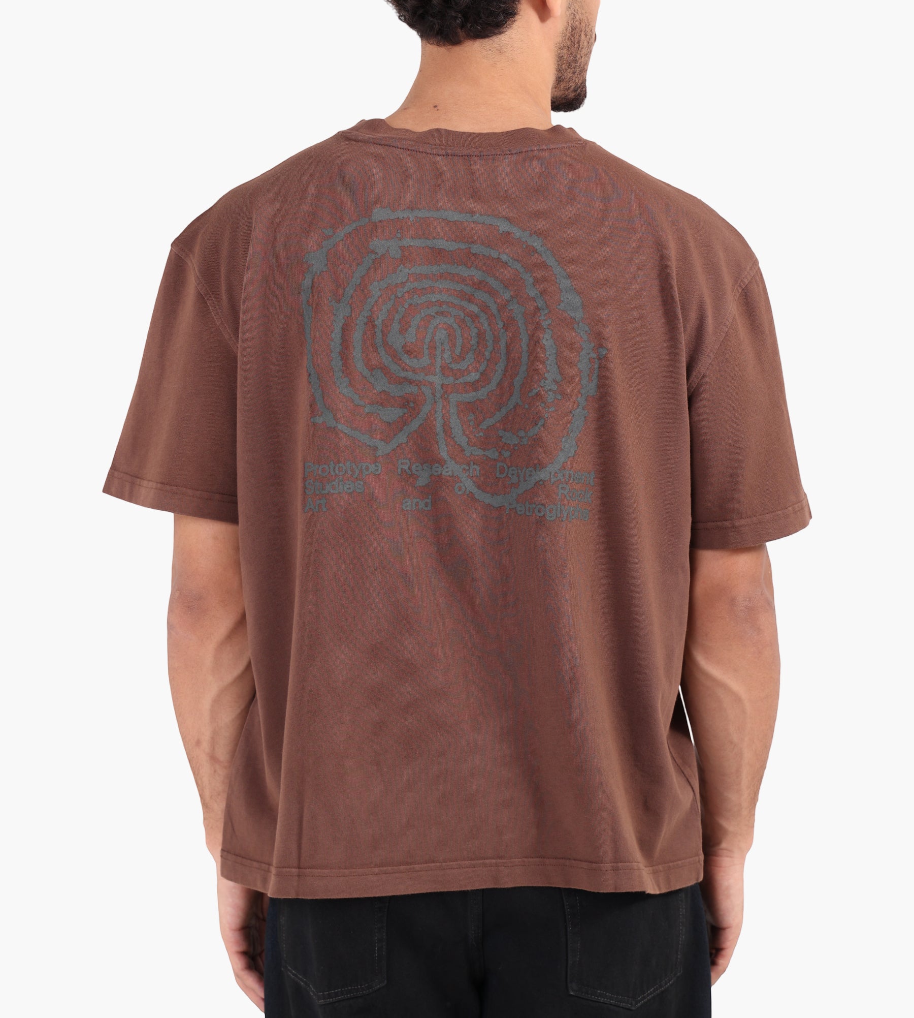 KA_YO Boxy Graphic Tee Burnt Wine