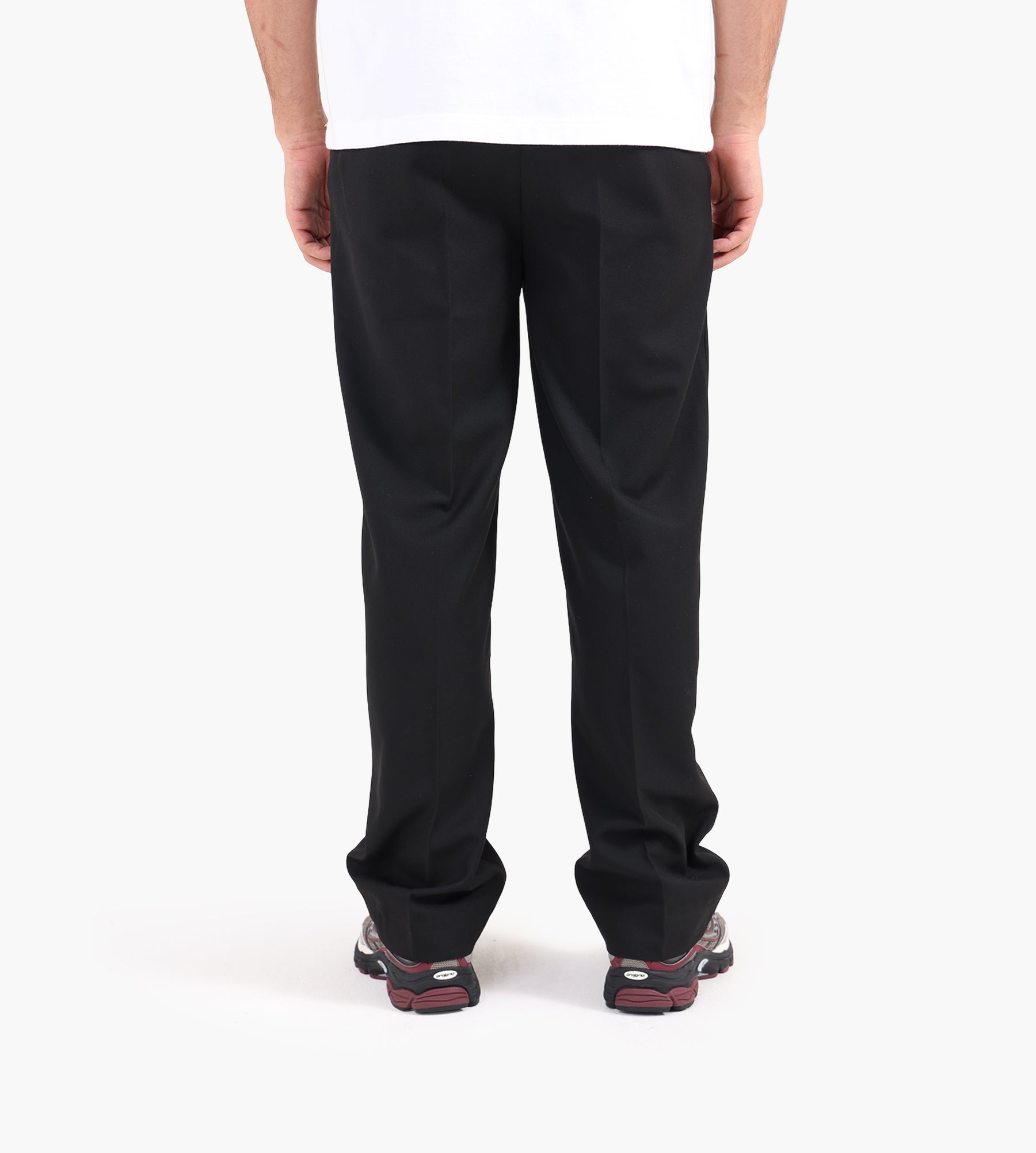 about:blank Everyday Pleated Trouser Polymix Black