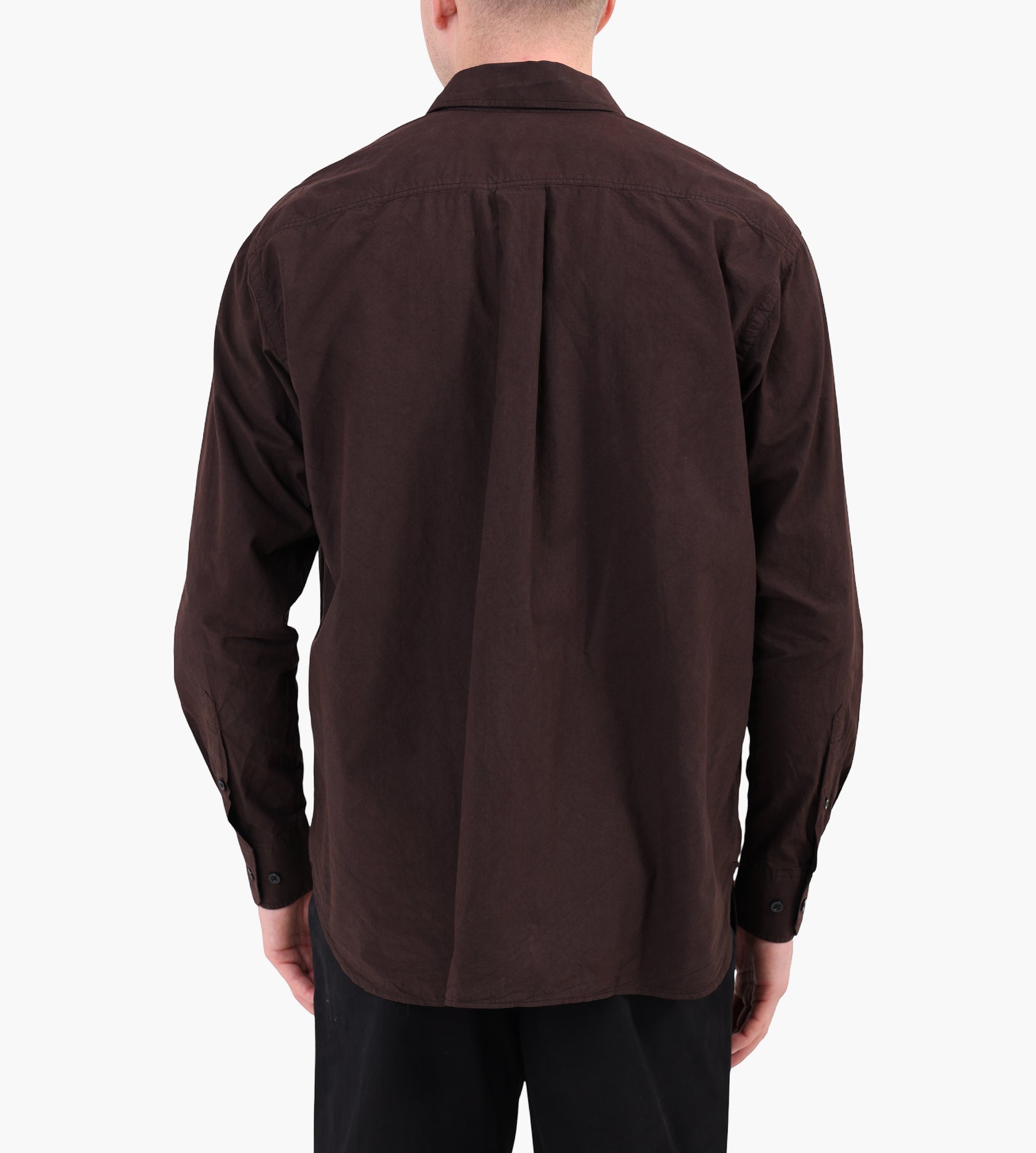 Norse Projects Ole Fatigue Cotton Tencel Shirt Espresso