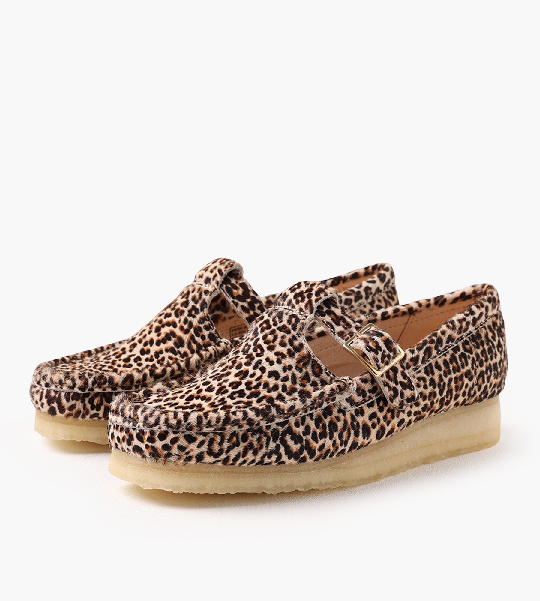 Clarks Originals Wallabee T Bar Leopard Print