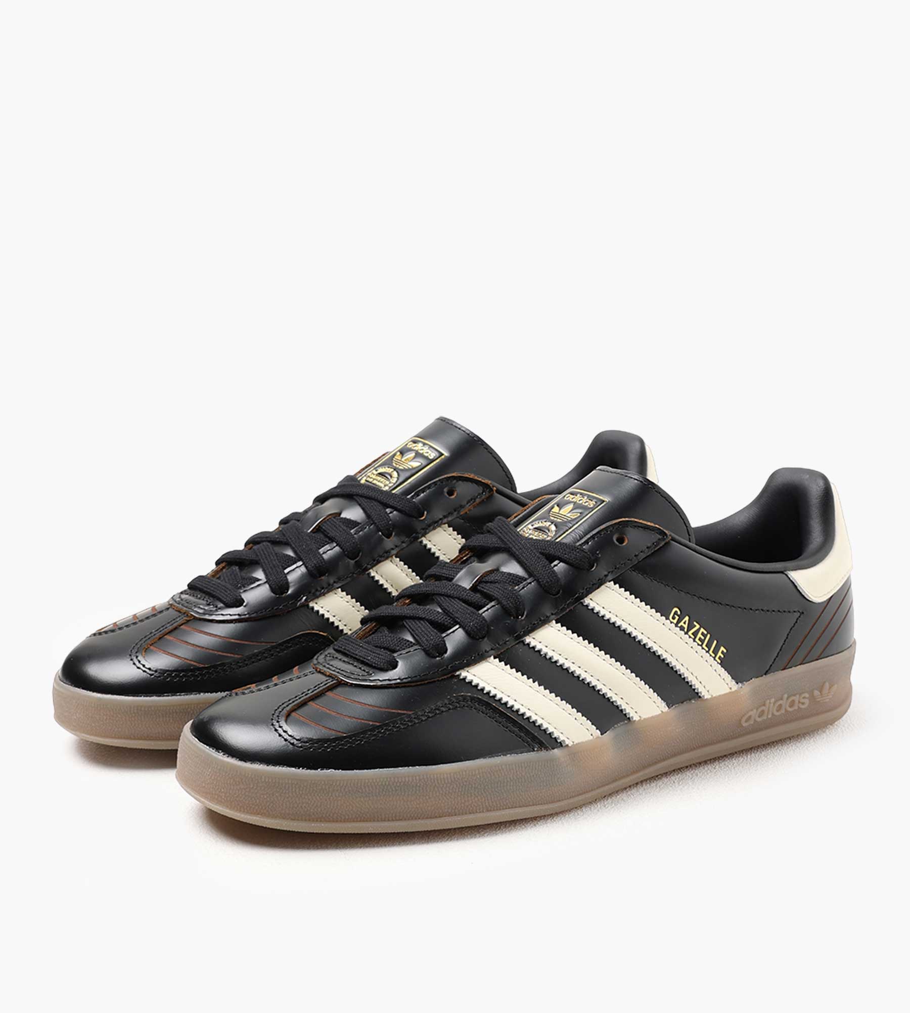Adidas Gazelle Indoor Cblack Crewht Gum4 - Adidas - Footwear