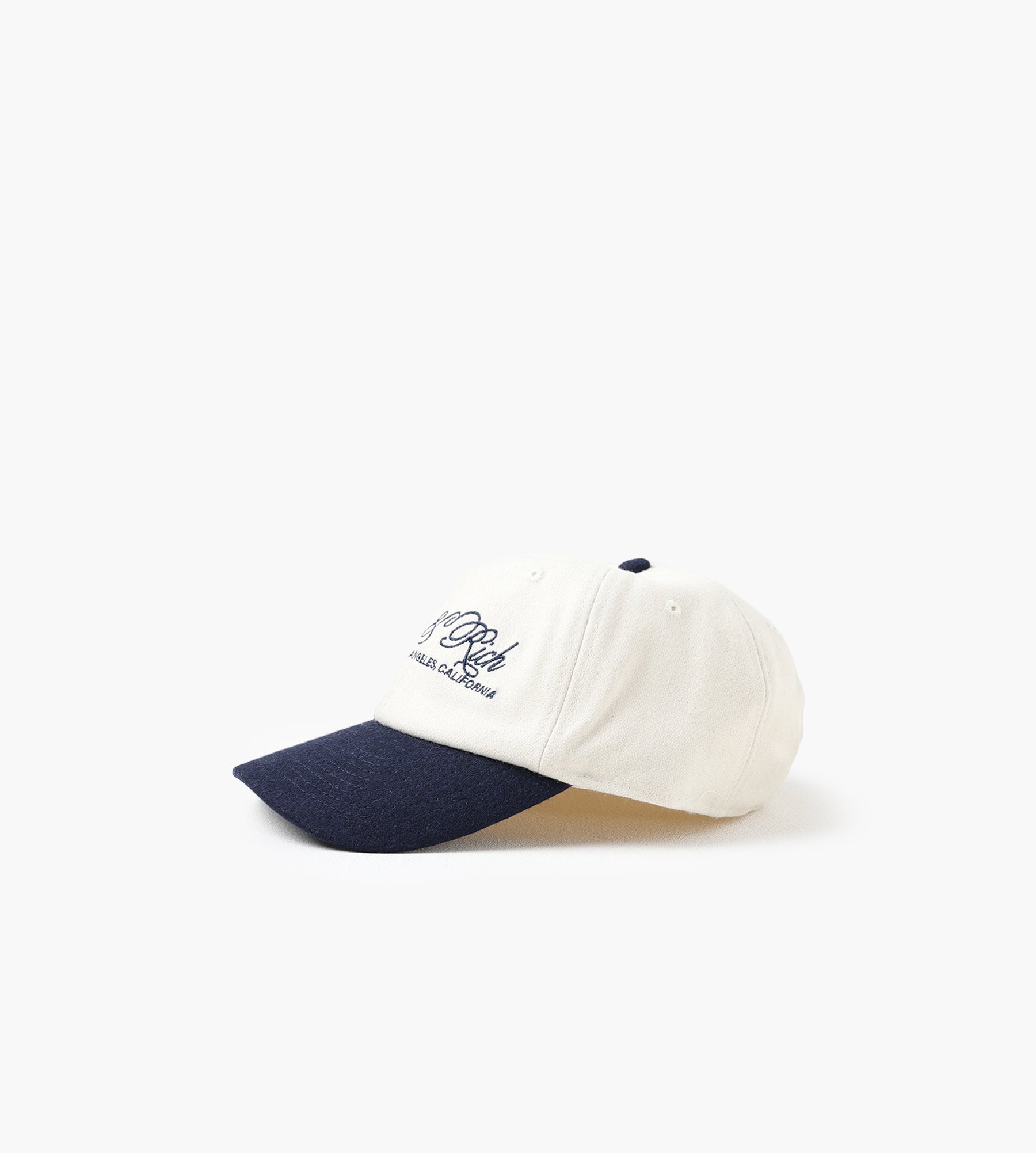 Sporty & Rich International Wool Hat Ecru Dark Navy