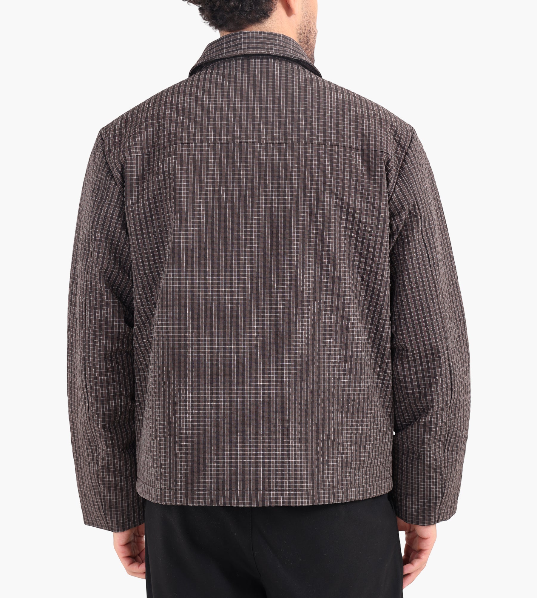 OLAF Checked Padded Coach Jacket Hot Fudge