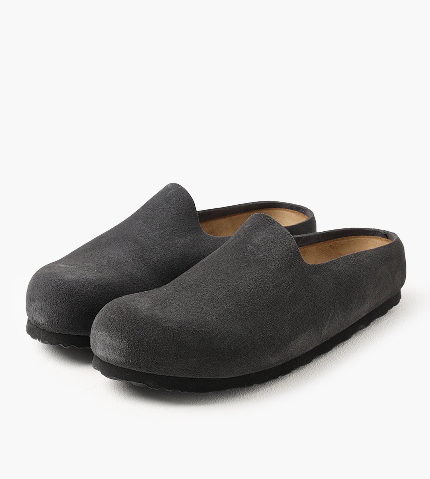 Birkenstock Amsterdam Wrapped Suede Leather Charcoal