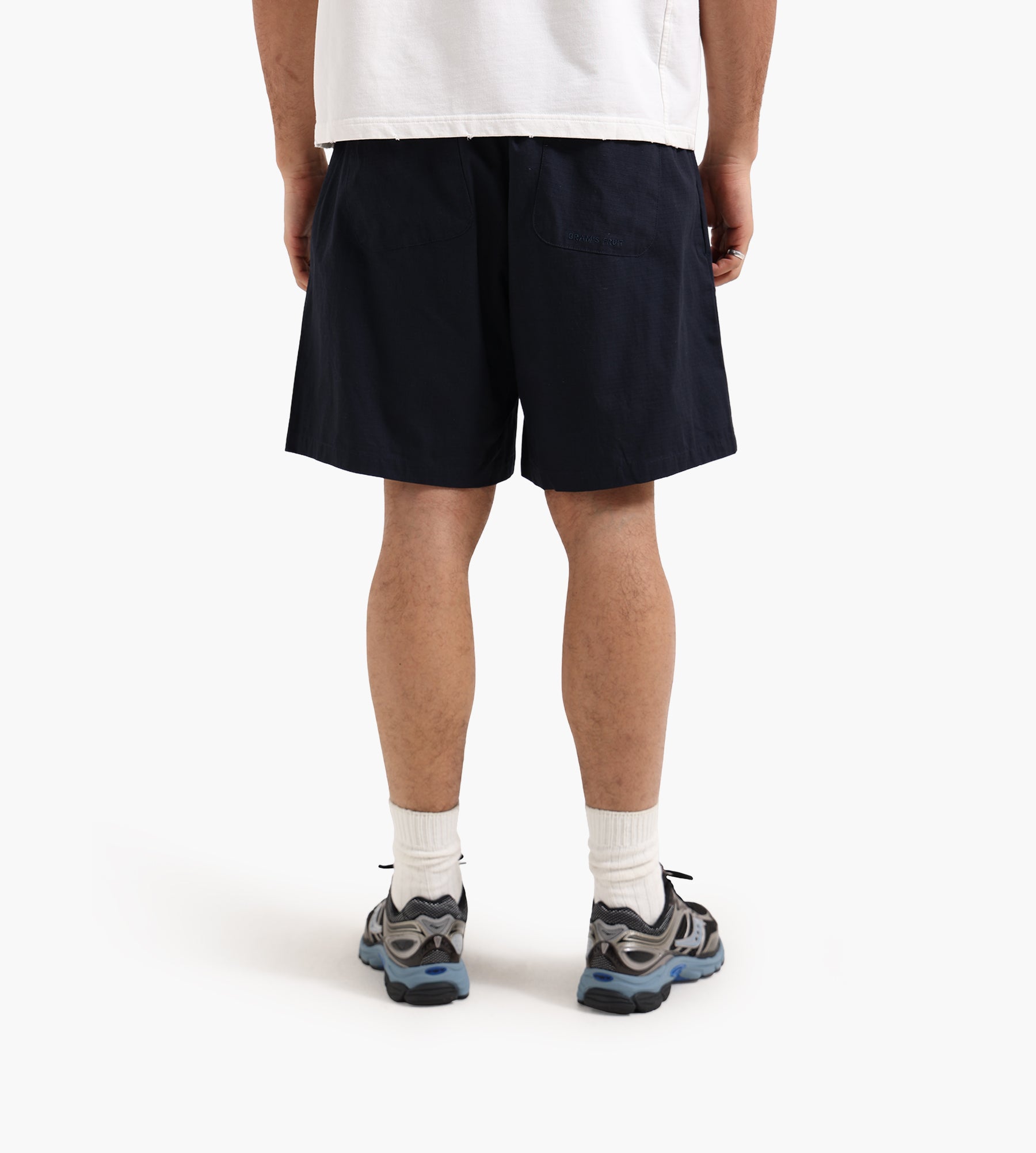 Bram's Fruit Ripstop Text Logo Shorts Navy