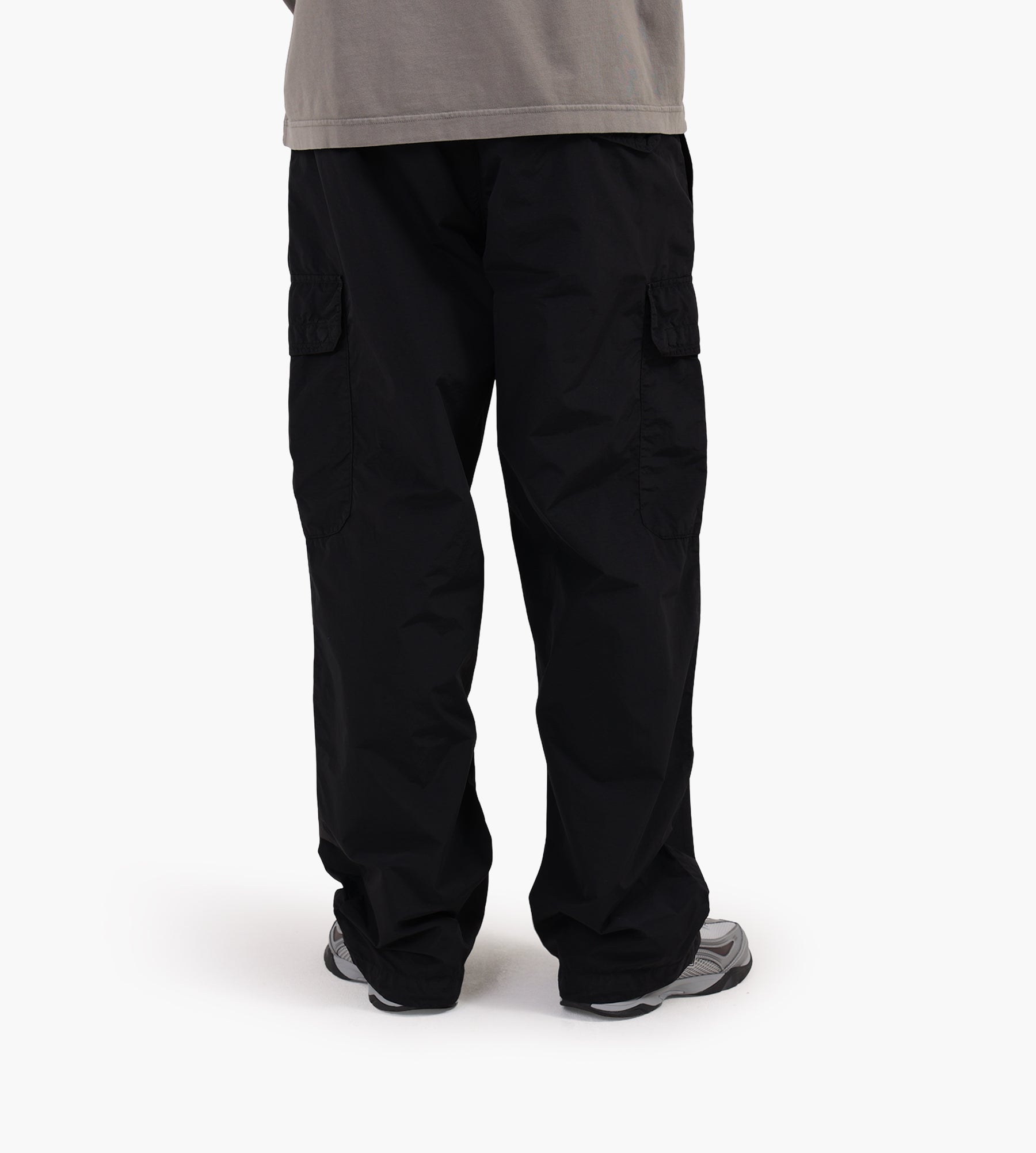 C.P. Company Flatt Nylon Loose Cargo Lens Pants Black