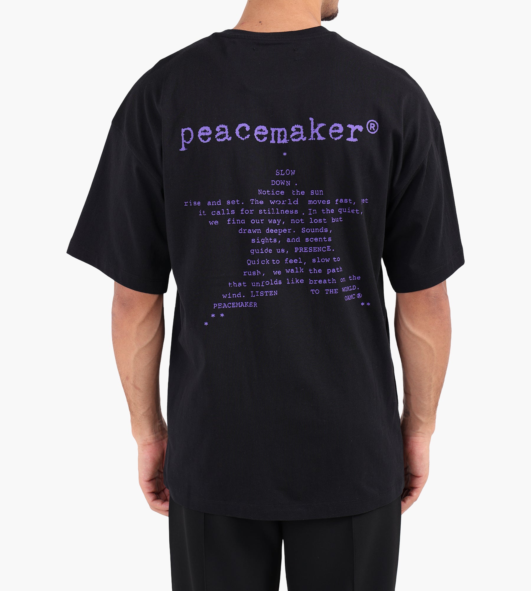OAMC Peacemaker Loose Fit T-shirt Star Print Black