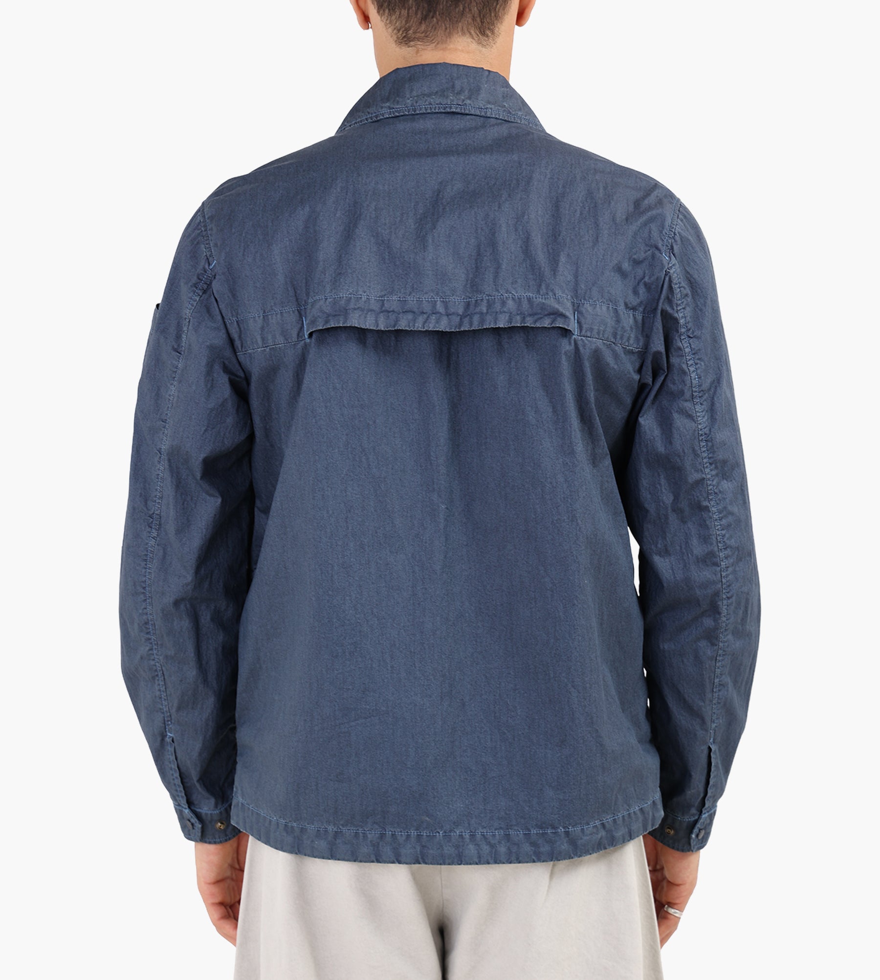 C.P. Company 50 Fili Wax Zipped Lens Overshirt Midnight Navy