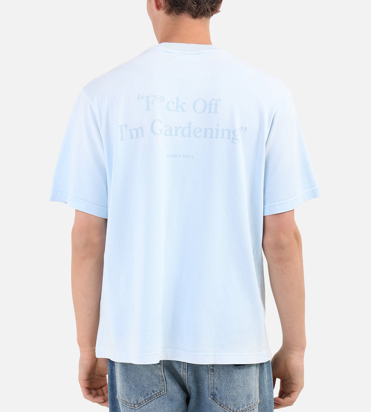 Bram's Fruit Distressed F*ck Off I'm Gardening T-shirt Blueberry Blue