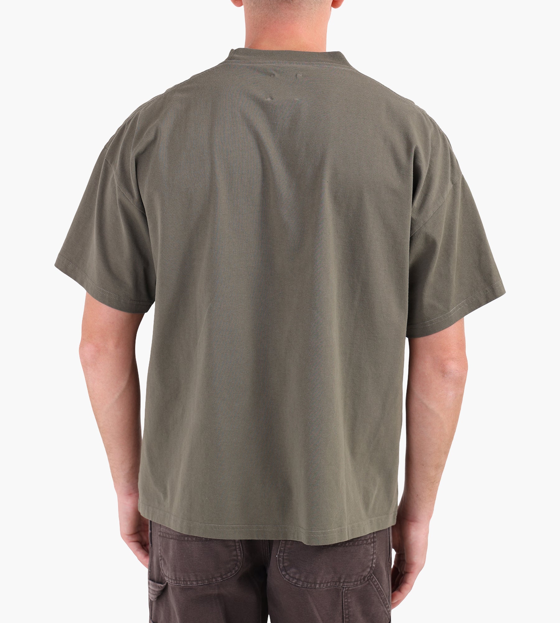 ROA Logo Organic T Shirt Olive