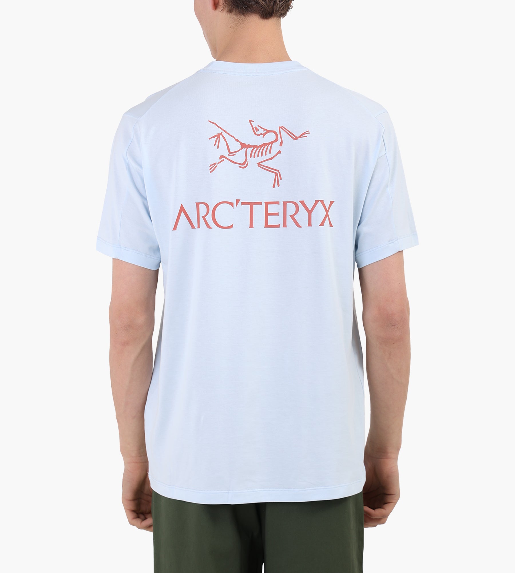Arc'teryx Kragg SL Cotton Bird Word SS Tee M Alpine Blue Stone Red