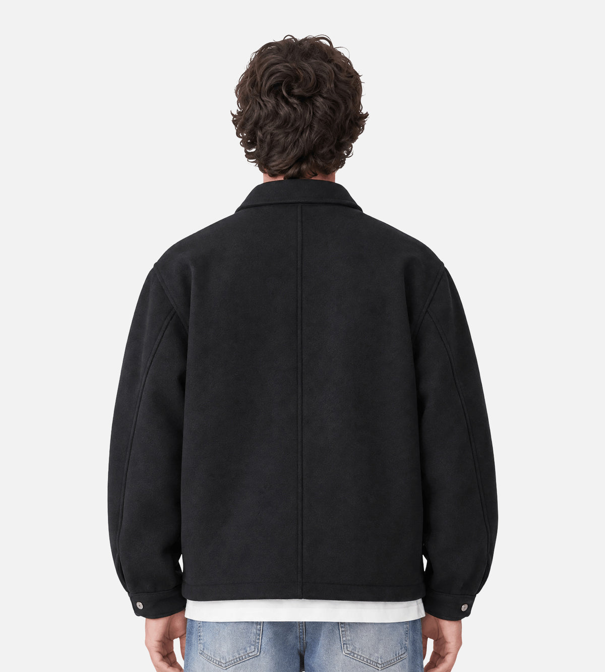 New Amsterdam Surf Association Wool Coach Jacket Black