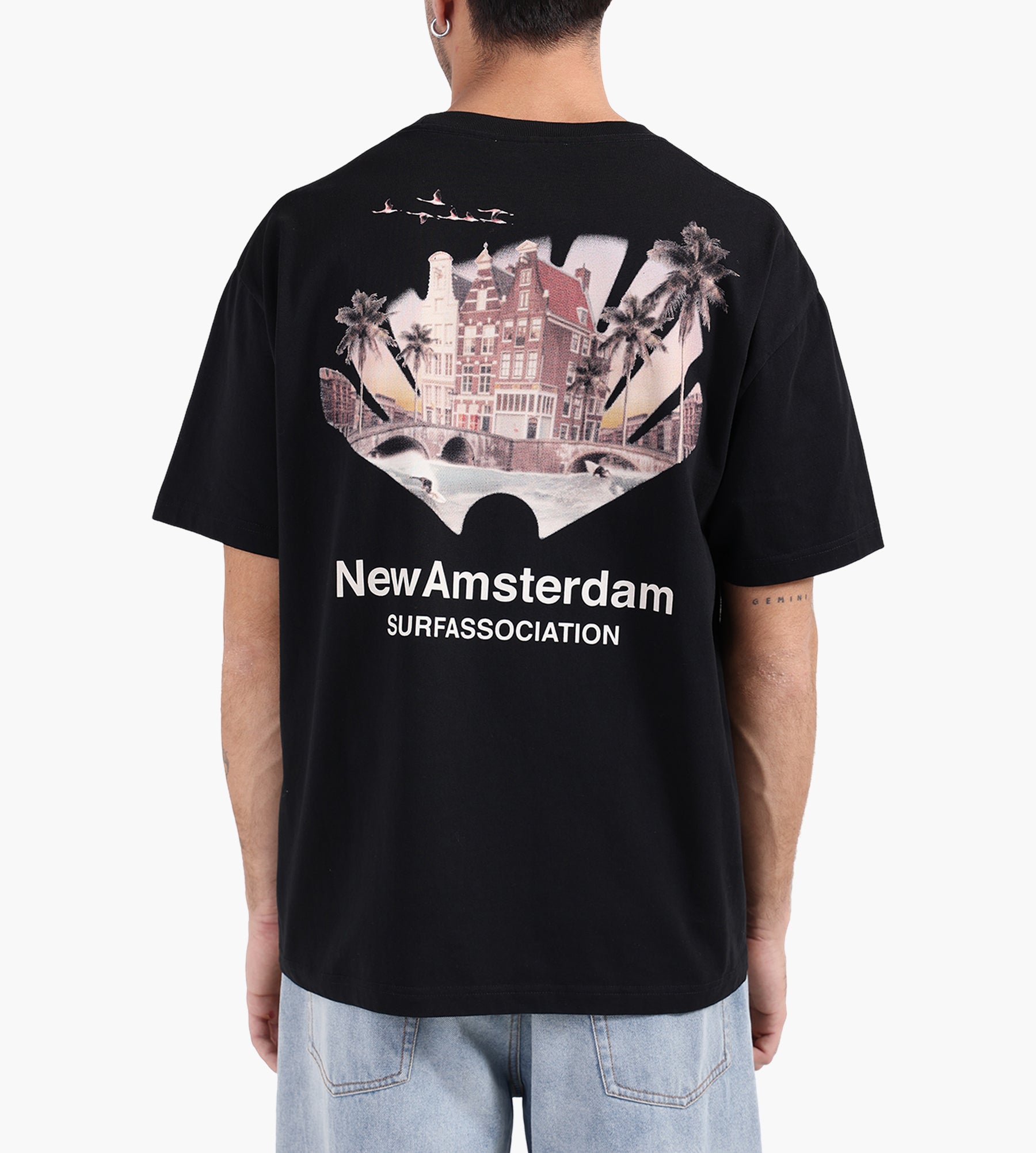 New Amsterdam Surf Association Tropical Tee Black