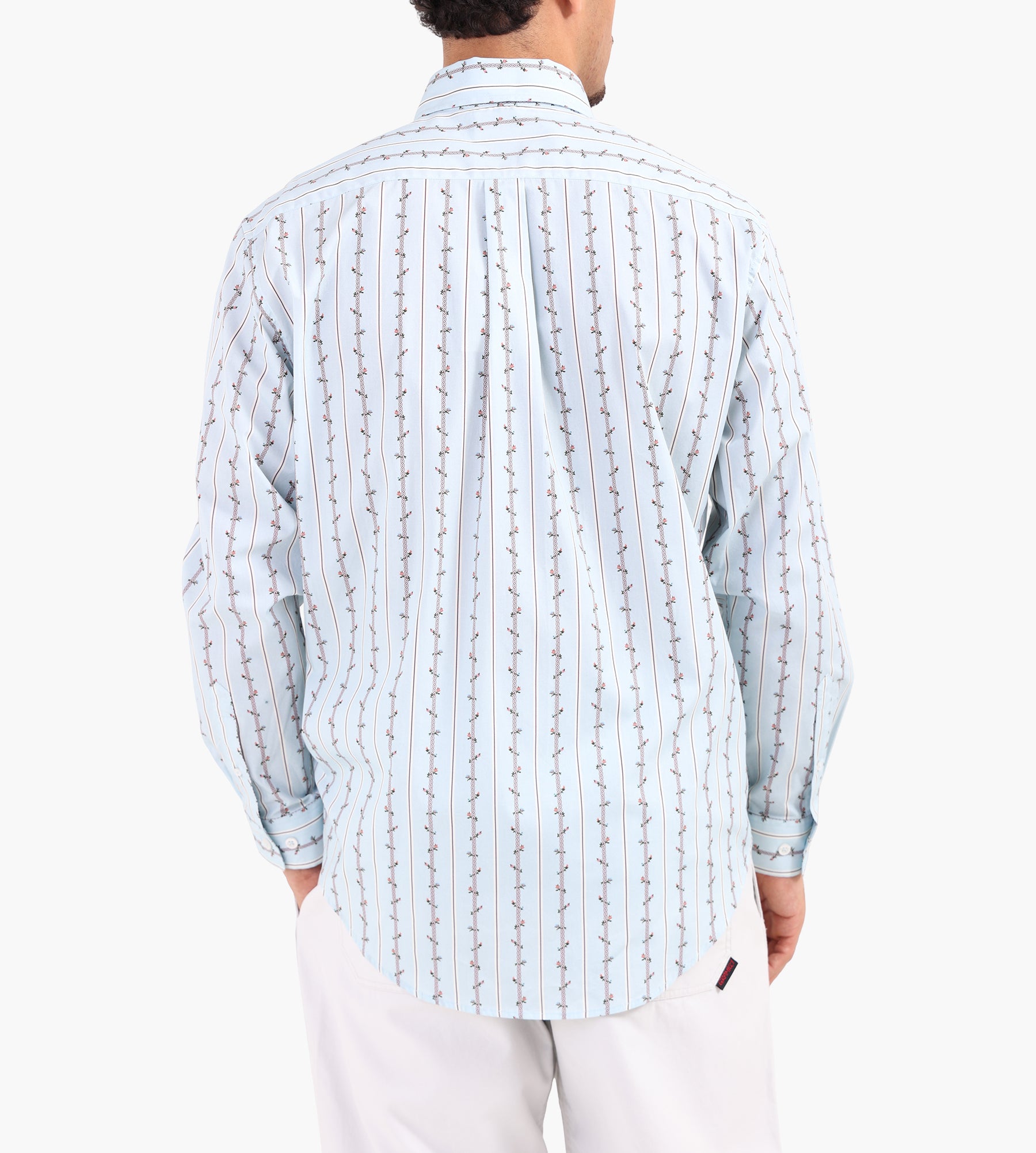 Drôle de Monsieur La Chemise Fleurs Tressèes Light Blue